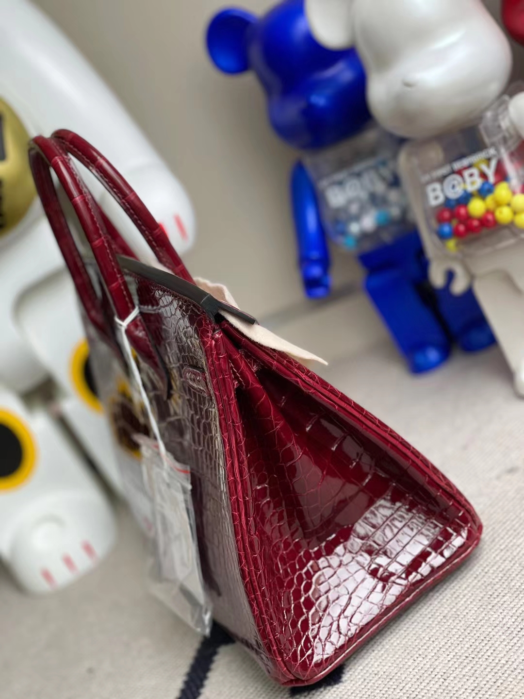Hermès（爱马仕）Birkin 铂金包 亮面美洲鳄鱼 F5 勃艮第酒红 shiny alligator crocodile 金扣 25cm