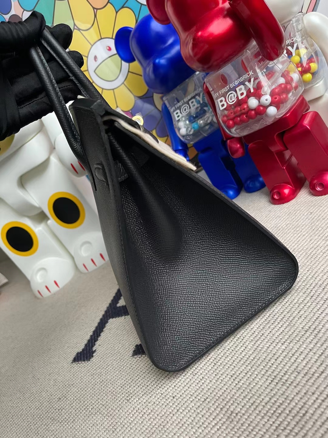 Hermès（爱马仕）Birkin 铂金包 Sellier Epsom 外缝 Ck89 黑色 金扣 25cm