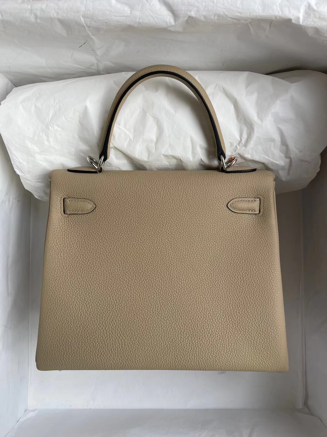 Hermès（爱马仕）Kelly 凯莉包 togo s2 风衣灰 银扣 25cm