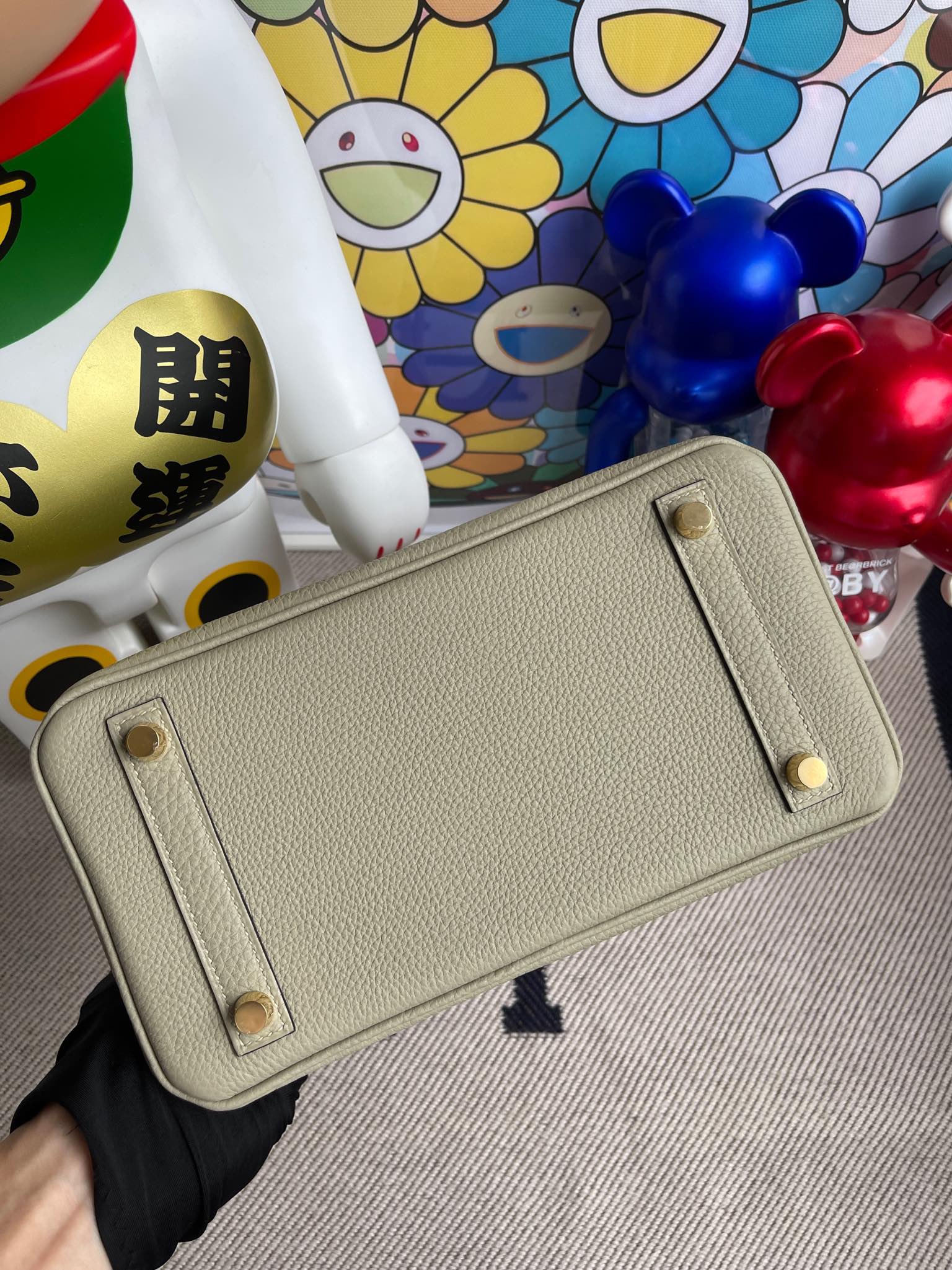 Hermès（爱马仕）Birkin 铂金包 原厂小牛皮 togo 1Q 鼠尾绿 金扣 25cm 顶级手缝
