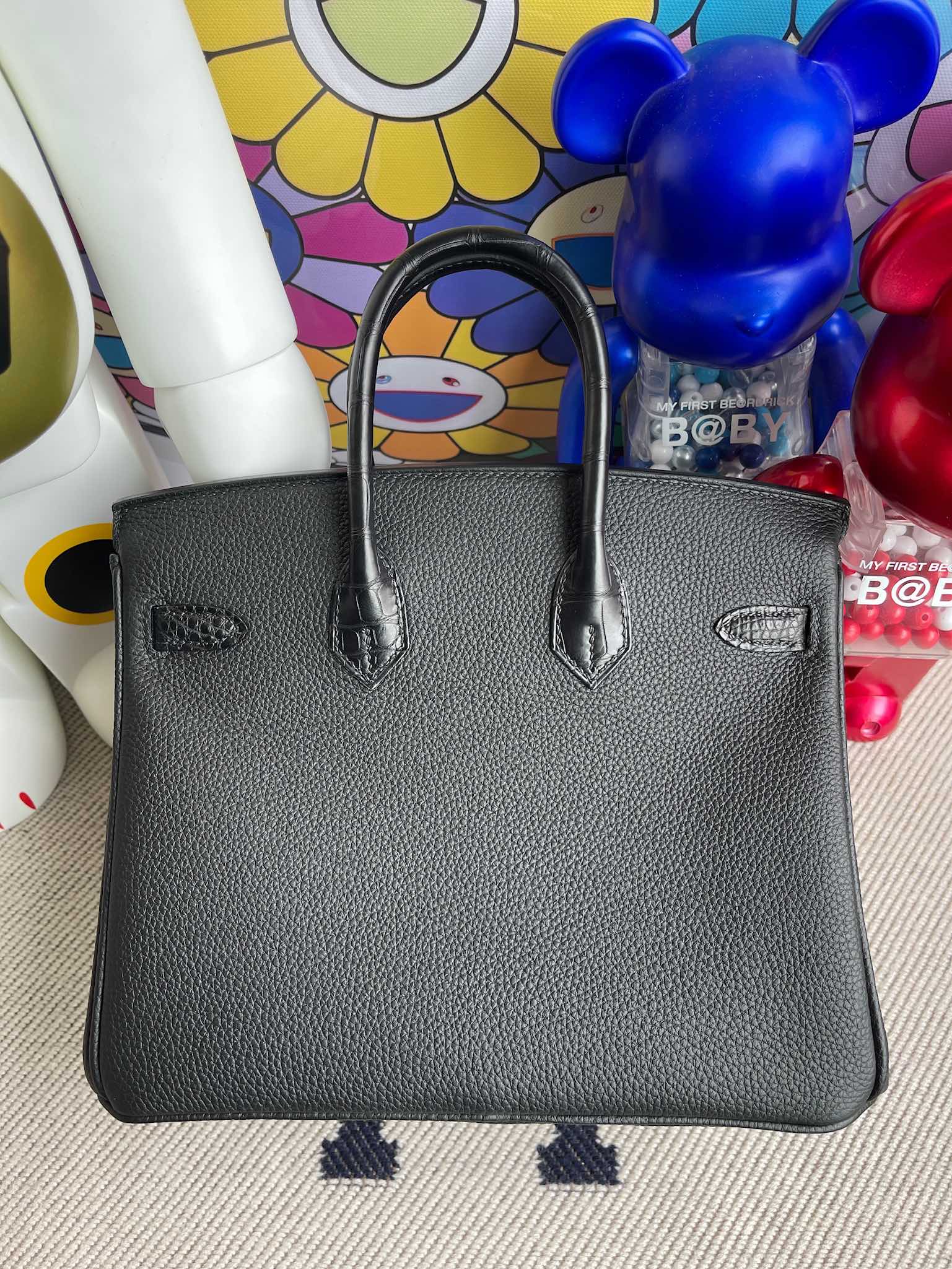 Hermès（爱马仕）Touch 系列 Birkin 铂金包 ck89 黑色 Noir 雾面鳄鱼 银扣 25cm 顶级手缝