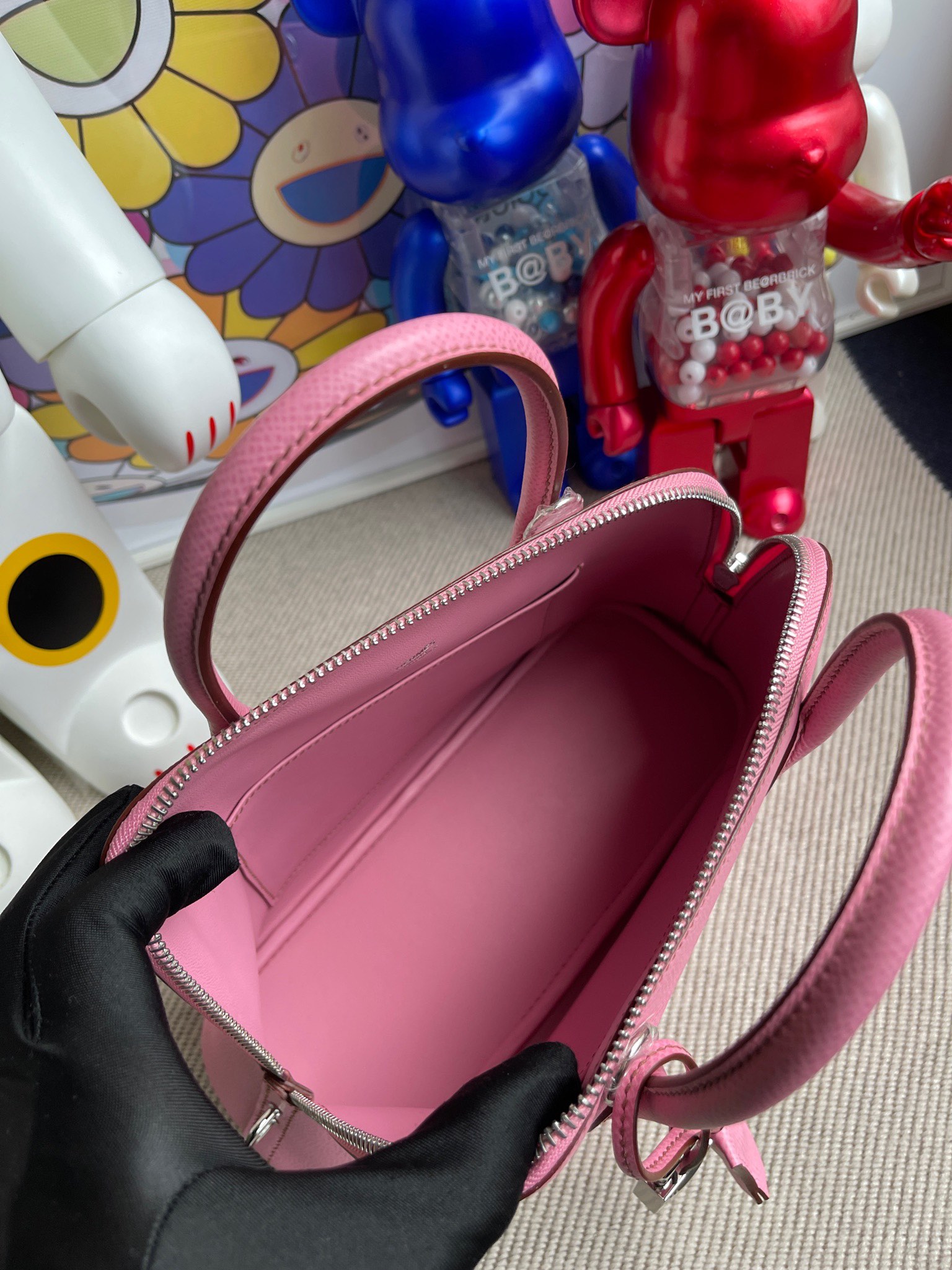 Hermès(爱马仕)Bolide 保龄球包 Epsom 原厂掌纹皮 5P 樱花粉 银扣 25cm 顶级手缝 现货-拉尔森鳄鱼皮具定制 - 爱马仕包包官网 Hermès(爱马仕)Bolide 保龄球包 Epsom 原厂掌纹皮 5P 樱花粉 银扣 25cm 顶级手缝 现货