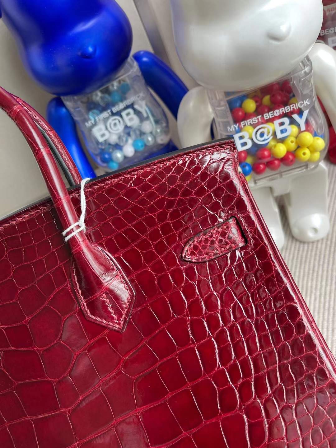 Hermès（爱马仕）Birkin 铂金包 亮面美洲鳄鱼 F5 勃艮第酒红 shiny alligator crocodile 金扣 25cm