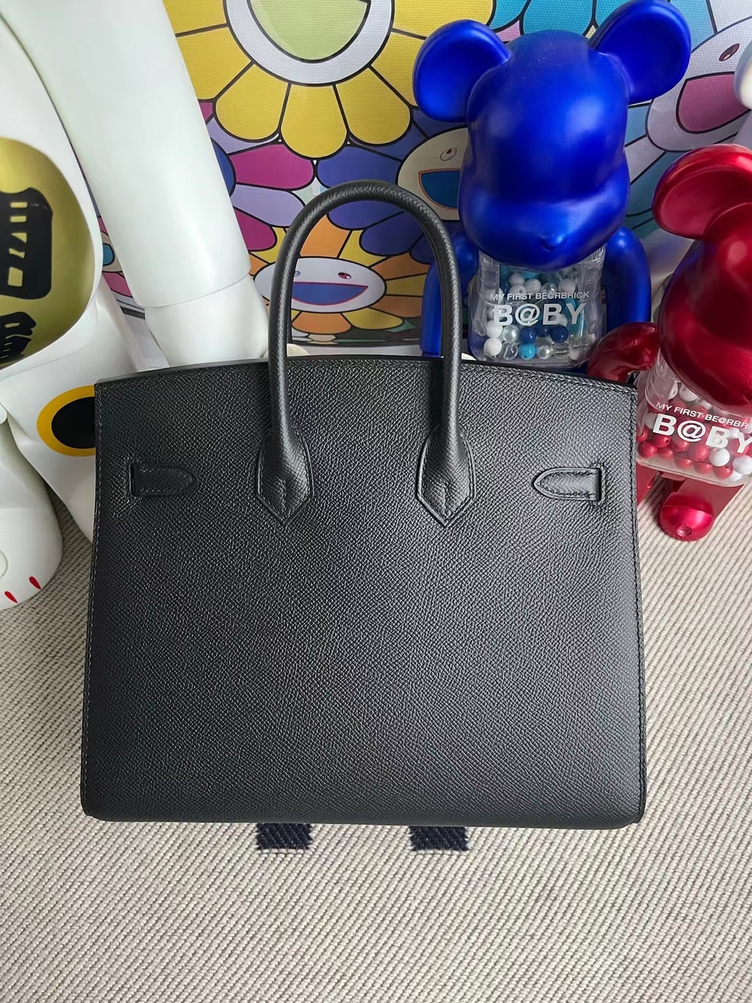 Hermès（爱马仕）Birkin 铂金包 Sellier Epsom 外缝 Ck89 黑色 金扣 25cm