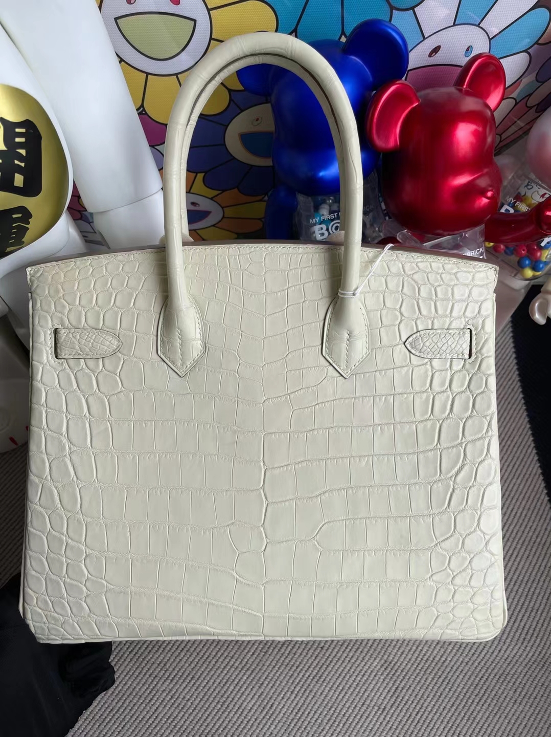 Hermès（爱马仕）Birkin 铂金包 雾面尼罗鳄 8L 奶油白 matte nilo crocodile 金扣 30cm