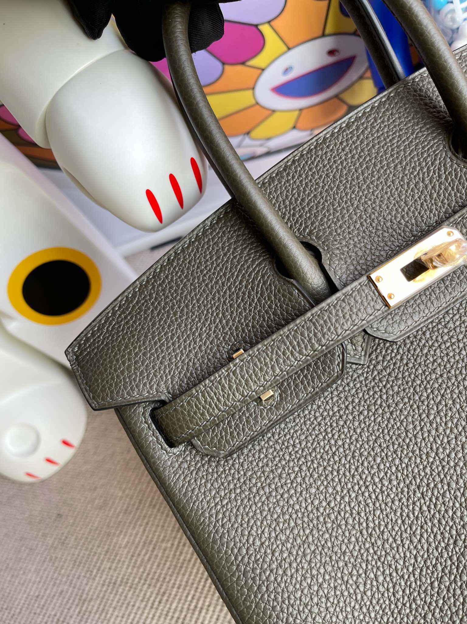 Hermès(爱马仕)Birkin 铂金包 Togo G8 深橄榄绿 金扣 25cm 顶级手缝-拉尔森鳄鱼皮具定制 - 爱马仕包包官网 Hermès(爱马仕)Birkin 铂金包 Togo G8 深橄榄绿 金扣 25cm 顶级手缝