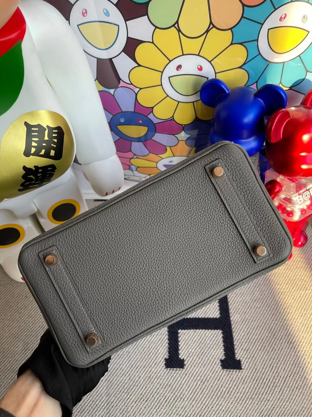 Hermès（爱马仕）Birkin 铂金包 Togo 8F 锡器灰 玫瑰金扣 25cm 顶级工艺