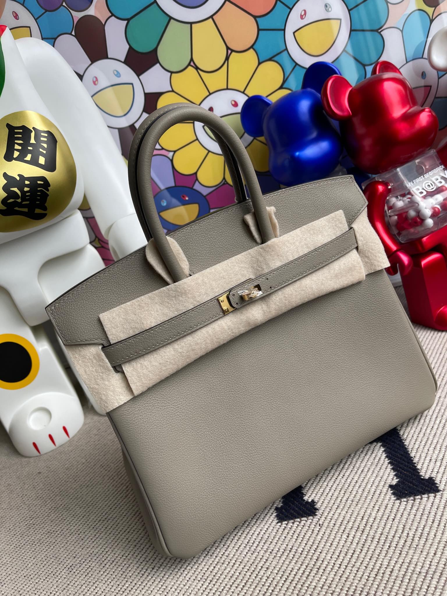 Hermès(爱马仕)Birkin 铂金包 Swift M8 沥青灰 Gris ashpite 金扣 25cm 顶级手缝-拉尔森鳄鱼皮具定制 - 爱马仕包包官网 Hermès(爱马仕)Birkin 铂金包 Swift M8 沥青灰 Gris ashpite 金扣 25cm 顶级手缝