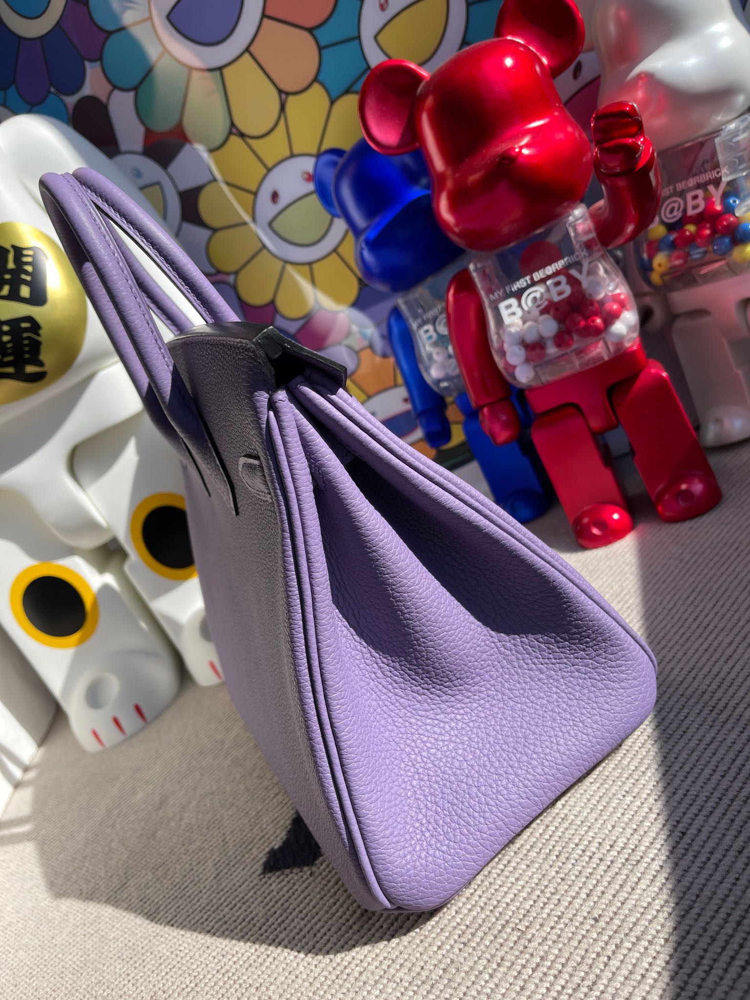 Hermès(爱马仕)Birkin 铂金包 原厂小牛皮 togo 薰衣草紫 银扣 25cm 顶级手缝-拉尔森鳄鱼皮具定制 - 爱马仕包包官网 Hermès(爱马仕)Birkin 铂金包 原厂小牛皮 togo 薰衣草紫 银扣 25cm 顶级手缝