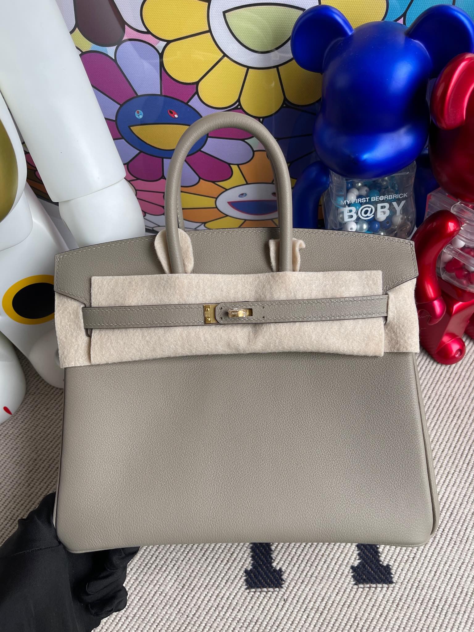 Hermès(爱马仕)Birkin 铂金包 Swift M8 沥青灰 Gris ashpite 金扣 25cm 顶级手缝-拉尔森鳄鱼皮具定制 - 爱马仕包包官网 Hermès(爱马仕)Birkin 铂金包 Swift M8 沥青灰 Gris ashpite 金扣 25cm 顶级手缝