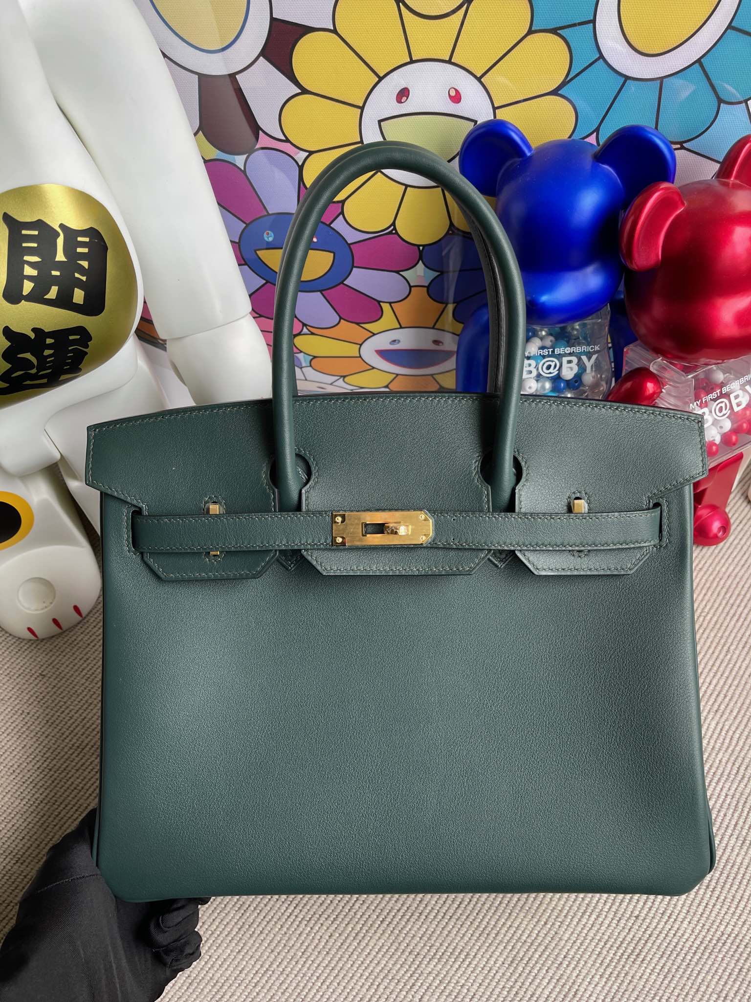 Hermès（爱马仕）Birkin 铂金包 Swift 6O 松柏绿 金扣 30cm 顶级手缝