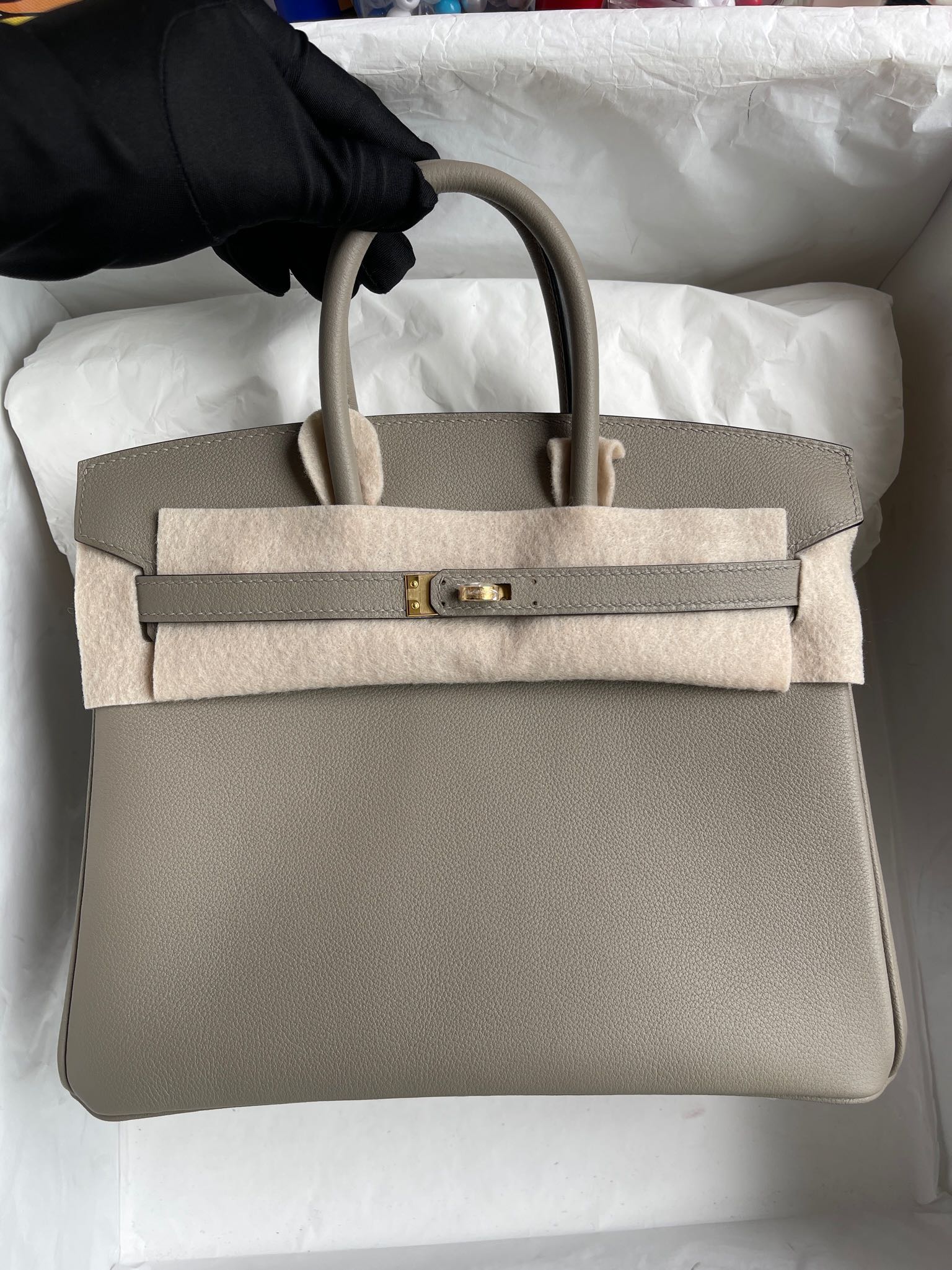 Hermès(爱马仕)Birkin 铂金包 Swift M8 沥青灰 Gris ashpite 金扣 25cm 顶级手缝-拉尔森鳄鱼皮具定制 - 爱马仕包包官网 Hermès(爱马仕)Birkin 铂金包 Swift M8 沥青灰 Gris ashpite 金扣 25cm 顶级手缝