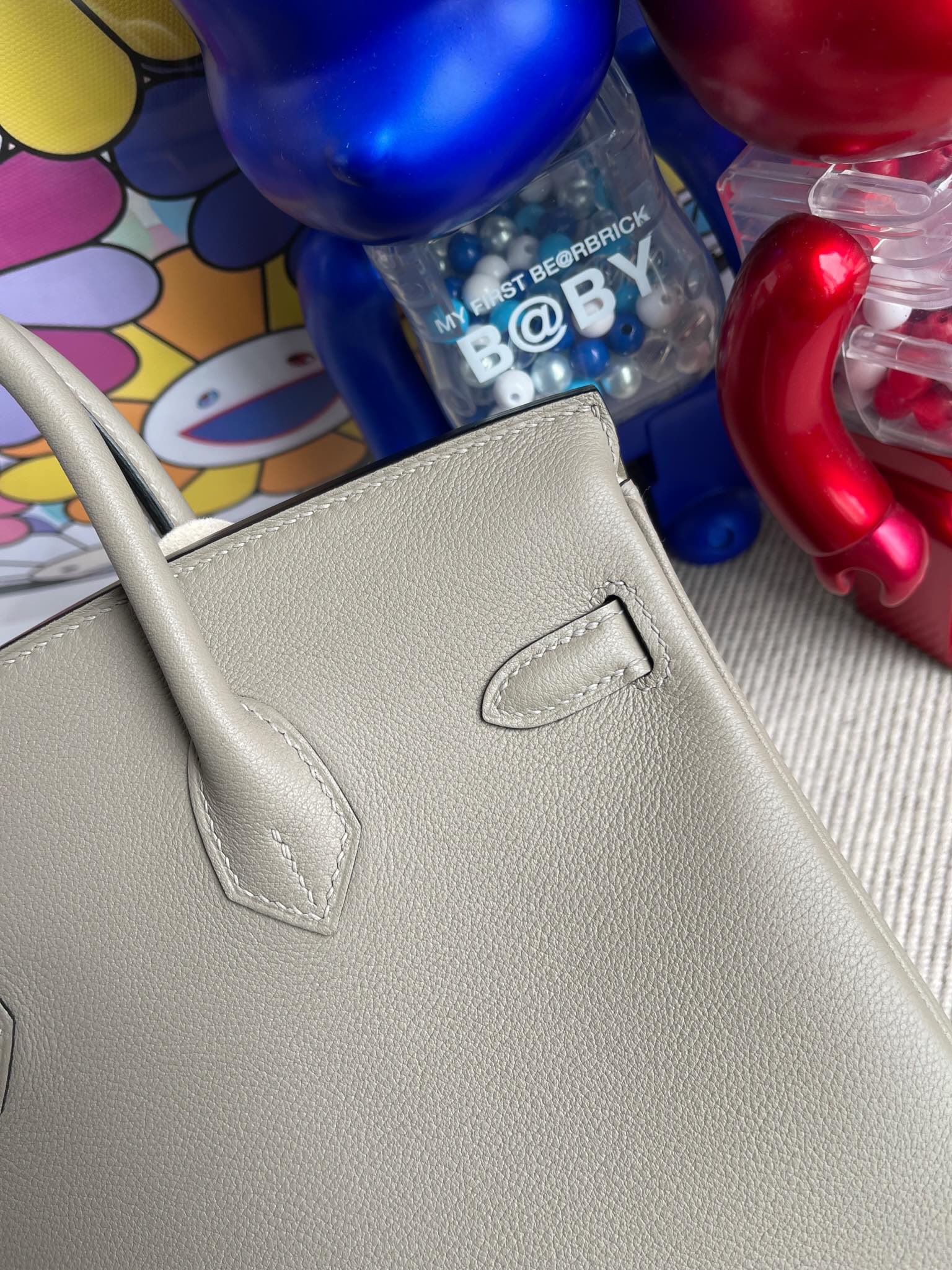 Hermès(爱马仕)Birkin 铂金包 Swift M8 沥青灰 Gris ashpite 金扣 25cm 顶级手缝-拉尔森鳄鱼皮具定制 - 爱马仕包包官网 Hermès(爱马仕)Birkin 铂金包 Swift M8 沥青灰 Gris ashpite 金扣 25cm 顶级手缝