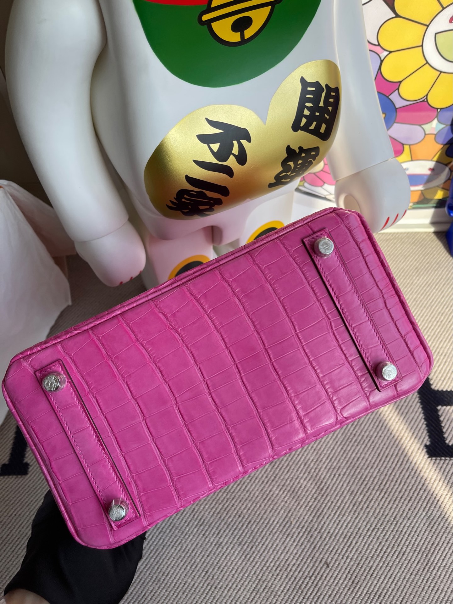 Hermès(爱马仕)Birkin 铂金包 Alligator matt 雾面鳄鱼 5R 桃粉 银扣 25cm 顶级手缝-拉尔森鳄鱼皮具定制 - 爱马仕包包官网 Hermès(爱马仕)Birkin 铂金包 Alligator matt 雾面鳄鱼 5R 桃粉 银扣 25cm 顶级手缝