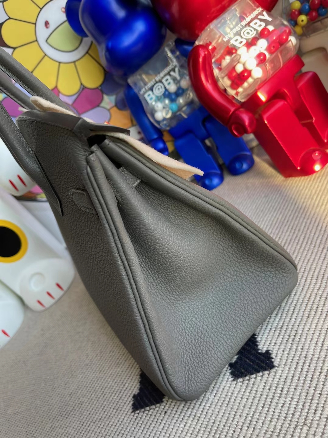 Hermès（爱马仕）Birkin 铂金包 Togo 8F 锡器灰 玫瑰金扣 25cm 顶级工艺
