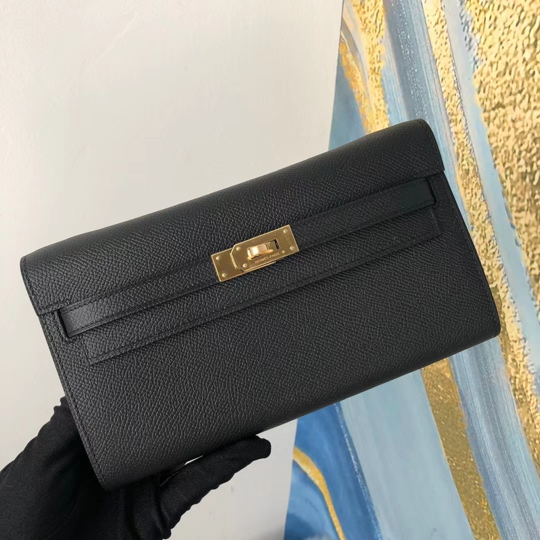 Hermès（爱马仕）Kelly woc epsom ck89 黑色 金扣