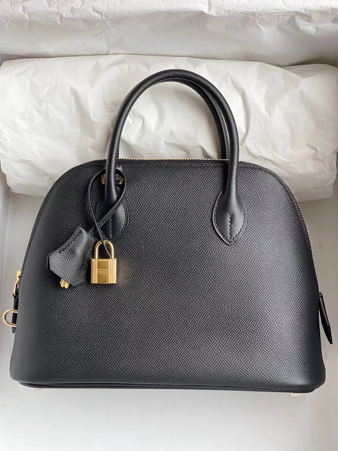 Hermès（爱马仕）Bolide 保龄球包 Epsom ck89 黑色 金扣 25cm stock