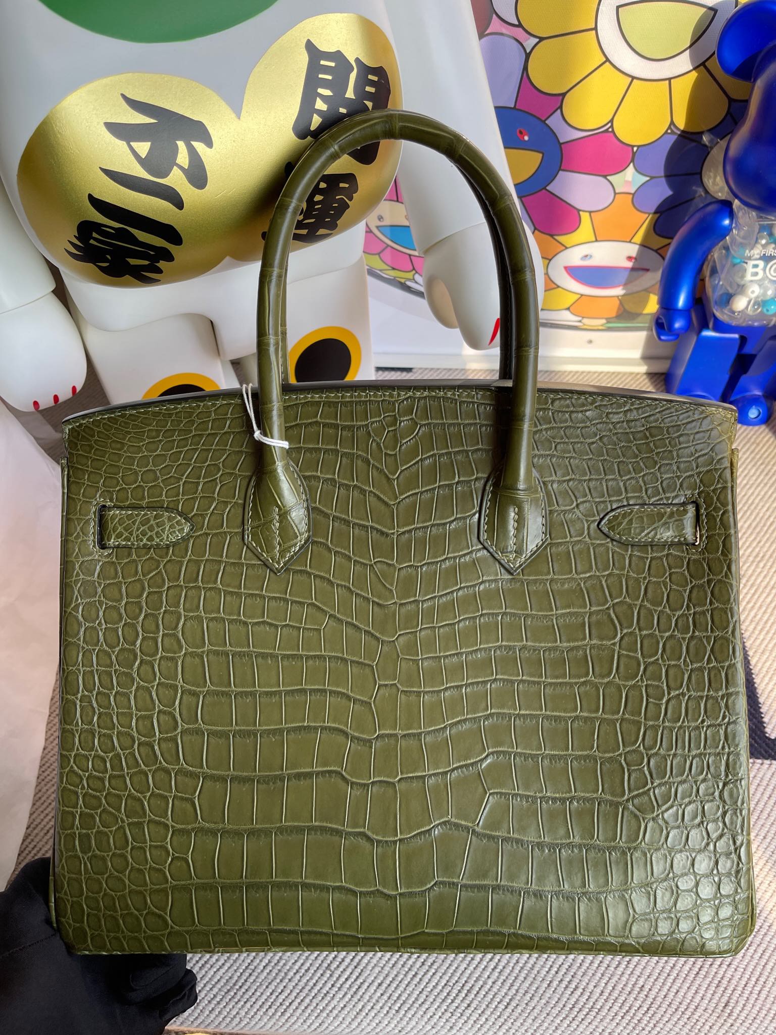 Hermès(爱马仕)Birkin 铂金包 crocodile matt 雾面鳄鱼 橄榄绿 金扣 30cm 顶级手缝-拉尔森鳄鱼皮具定制 - 爱马仕包包官网 Hermès(爱马仕)Birkin 铂金包 crocodile matt 雾面鳄鱼 橄榄绿 金扣 30cm 顶级手缝
