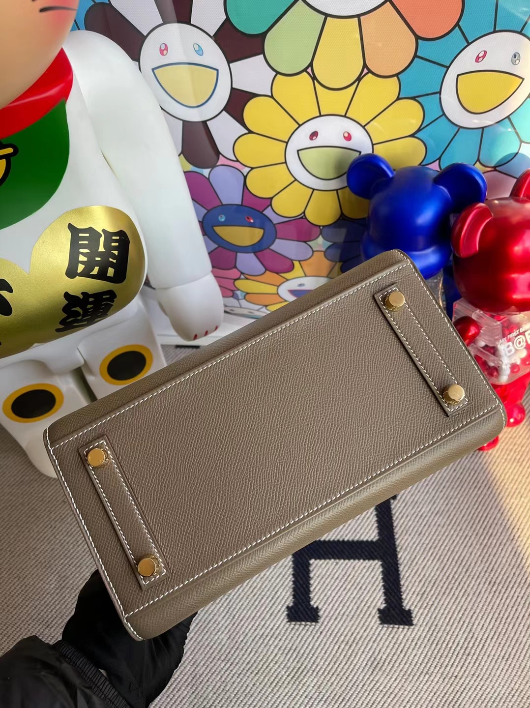 Hermès（爱马仕）Birkin 铂金包 Sellier Epsom Ck18 大象灰 外缝 金扣 25cm 顶级工艺