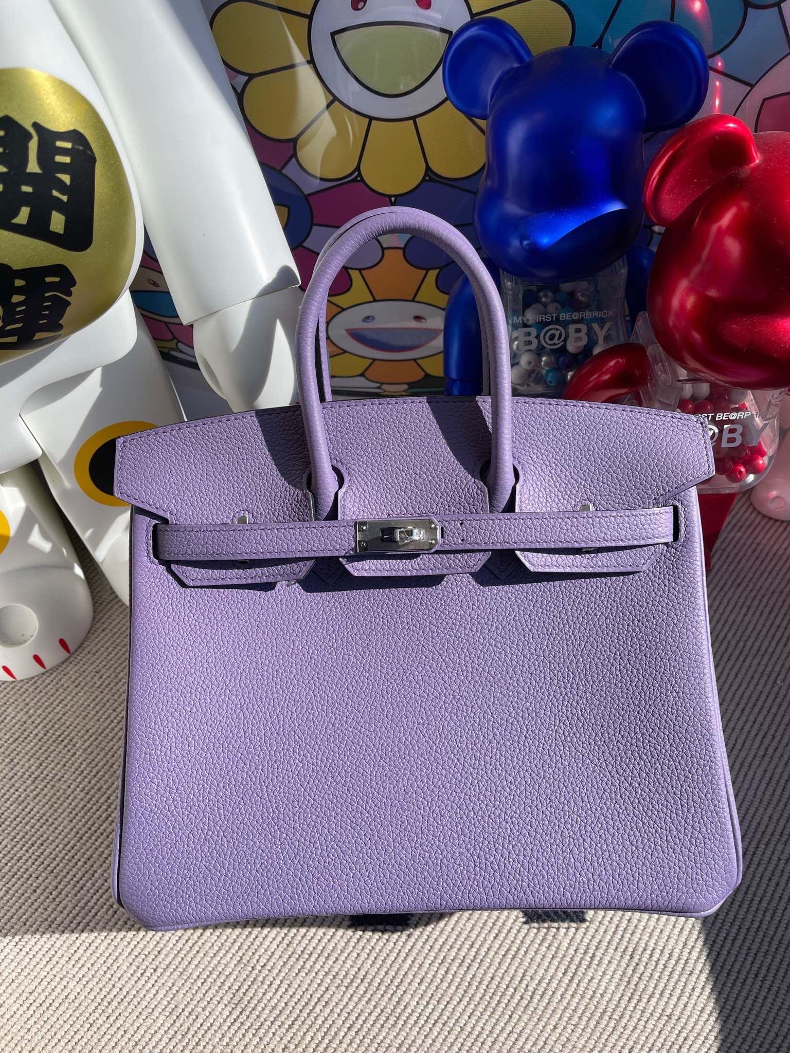 Hermès（爱马仕）Birkin 铂金包 原厂小牛皮 togo 薰衣草紫 银扣 25cm 顶级手缝