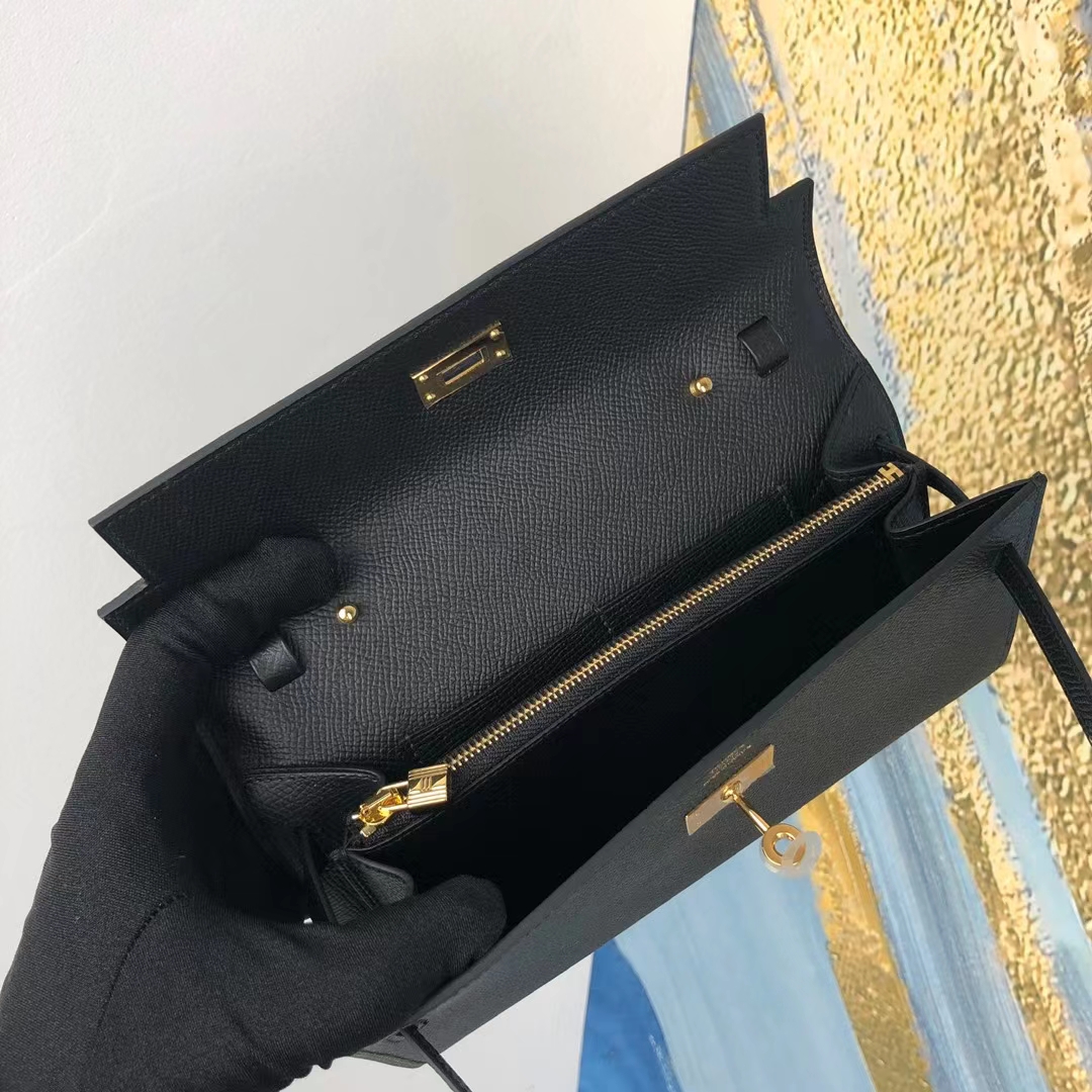 Hermès（爱马仕）Kelly woc epsom ck89 黑色 金扣