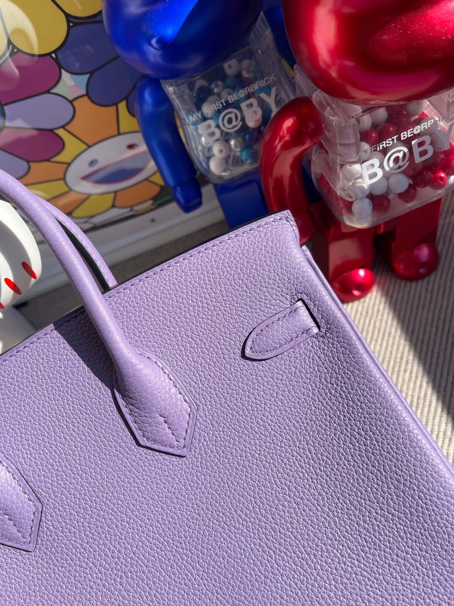 Hermès(爱马仕)Birkin 铂金包 原厂小牛皮 togo 薰衣草紫 银扣 25cm 顶级手缝-拉尔森鳄鱼皮具定制 - 爱马仕包包官网 Hermès(爱马仕)Birkin 铂金包 原厂小牛皮 togo 薰衣草紫 银扣 25cm 顶级手缝