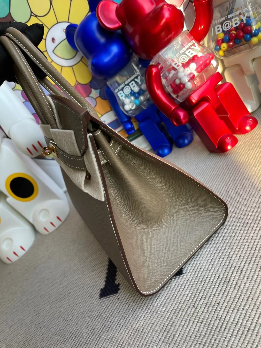 Hermès（爱马仕）Birkin 铂金包 Sellier Epsom Ck18 大象灰 外缝 金扣 25cm 顶级工艺