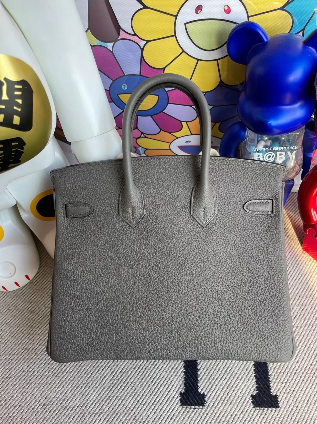 Hermès（爱马仕）Birkin 铂金包 Togo 8F 锡器灰 玫瑰金扣 25cm 顶级工艺