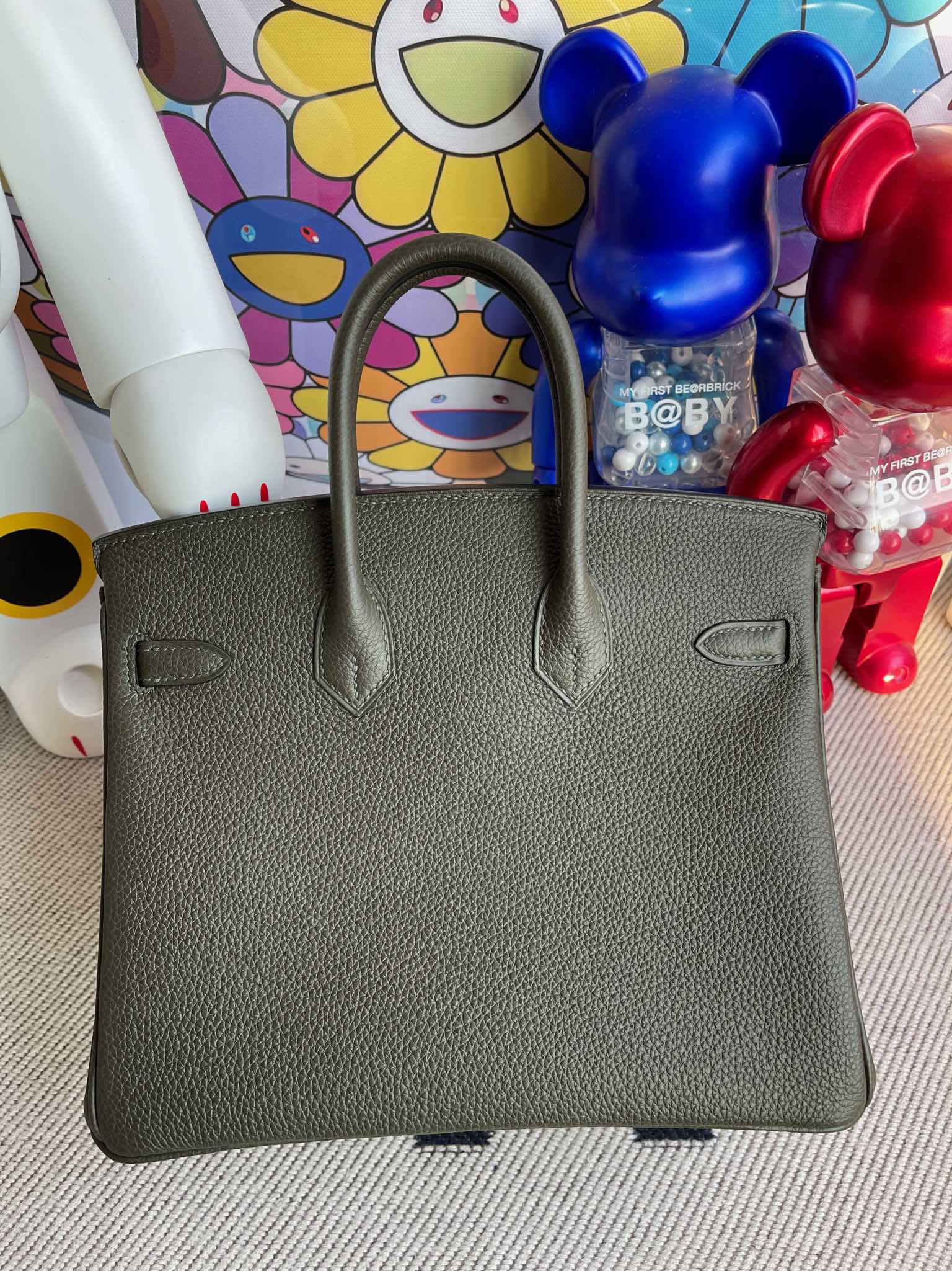 Hermès(爱马仕)Birkin 铂金包 Togo G8 深橄榄绿 金扣 25cm 顶级手缝-拉尔森鳄鱼皮具定制 - 爱马仕包包官网 Hermès(爱马仕)Birkin 铂金包 Togo G8 深橄榄绿 金扣 25cm 顶级手缝