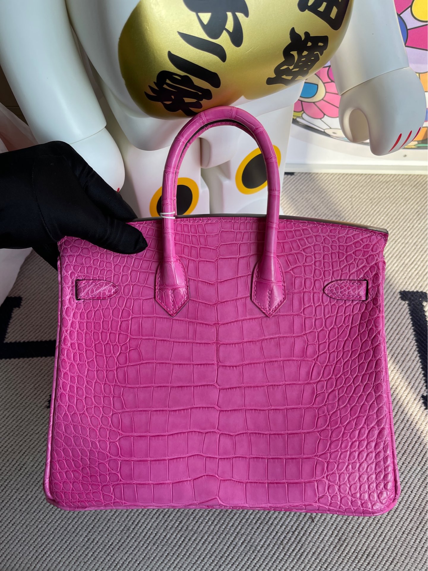 Hermès（爱马仕）Birkin 铂金包 Alligator matt 雾面鳄鱼 5R 桃粉 银扣 25cm 顶级手缝