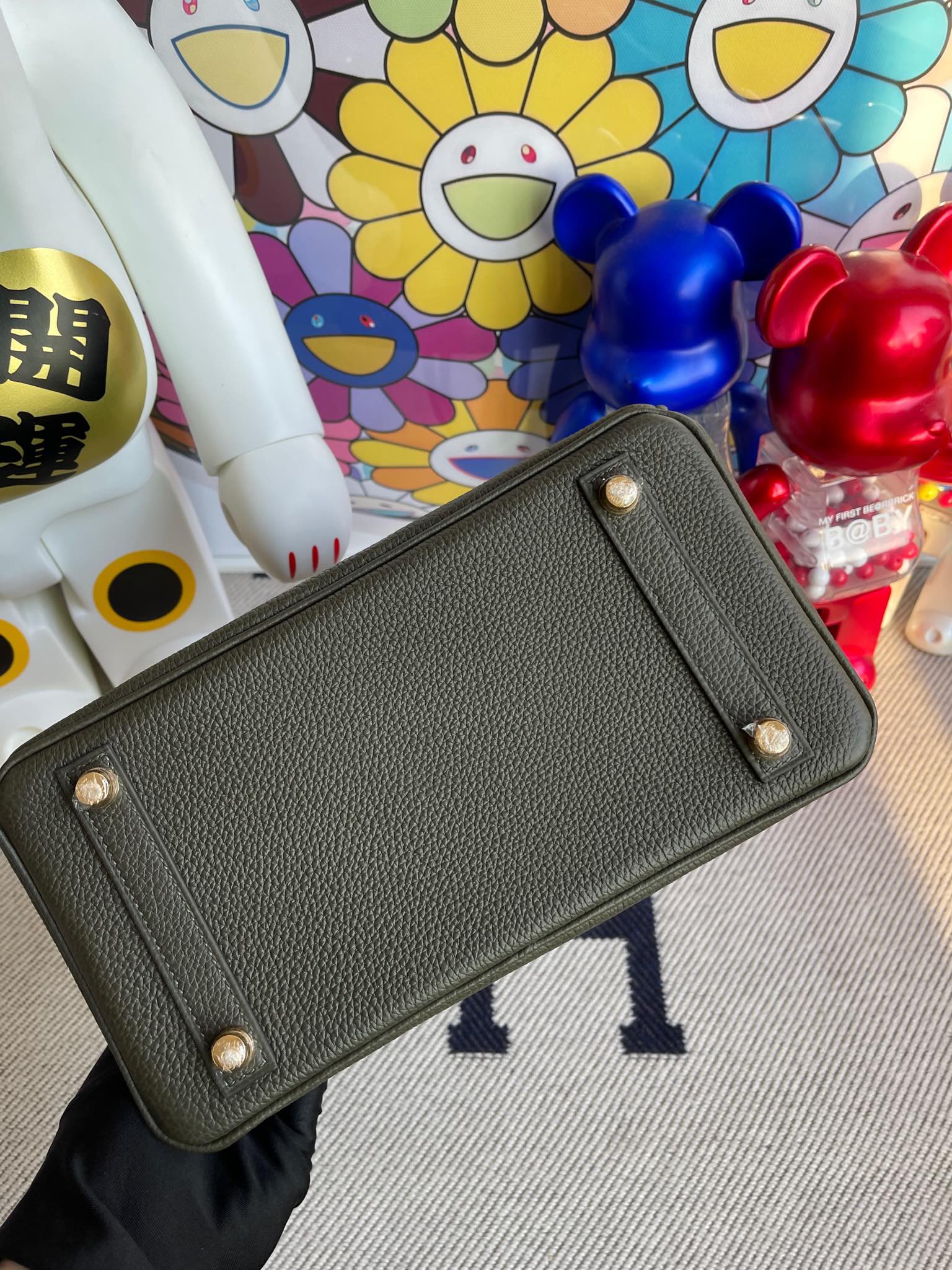 Hermès(爱马仕)Birkin 铂金包 Togo G8 深橄榄绿 金扣 25cm 顶级手缝-拉尔森鳄鱼皮具定制 - 爱马仕包包官网 Hermès(爱马仕)Birkin 铂金包 Togo G8 深橄榄绿 金扣 25cm 顶级手缝