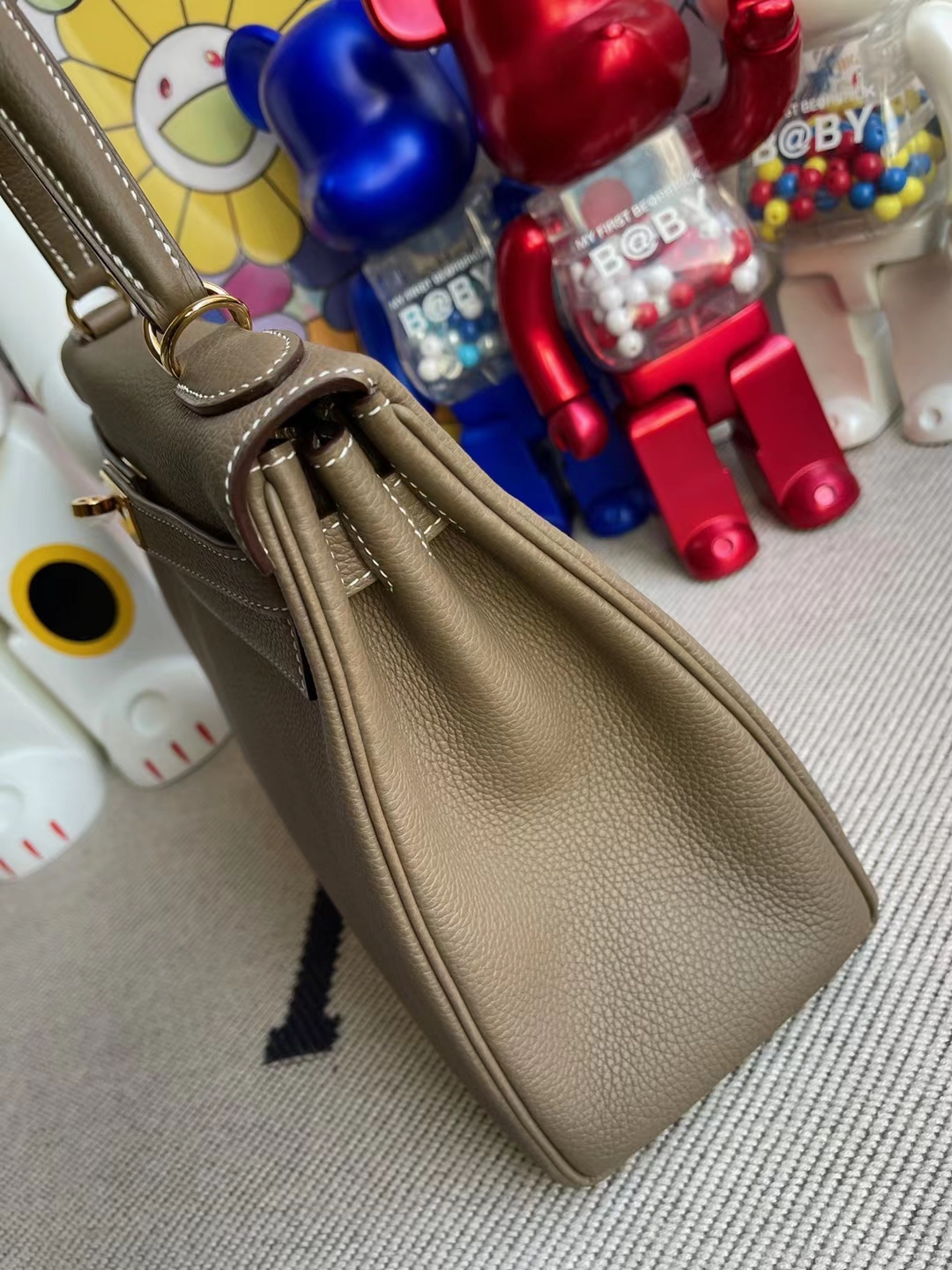 Hermès（爱马仕）Kelly 凯莉包 Togo Ck18 大象灰 金扣 28cm 顶级工艺 全手工缝制