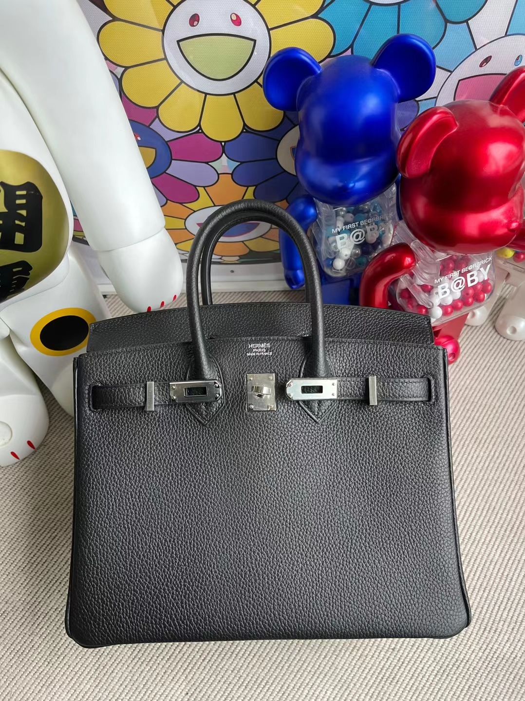 Hermès(爱马仕)Birkin 铂金包 Togo Ck89 黑色 银扣 25cm 顶级工艺 全手工缝制-拉尔森鳄鱼皮具定制 - 爱马仕包包官网 Hermès(爱马仕)Birkin 铂金包 Togo Ck89 黑色 银扣 25cm 顶级工艺 全手工缝制