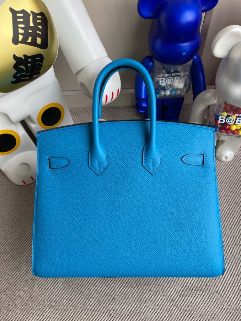 Hermès(爱马仕)Birkin 铂金包 Epsom 原厂掌纹皮 0F 佛罗里达蓝 外缝 金扣 25cm 顶级手缝-拉尔森鳄鱼皮具定制 - 爱马仕包包官网 Hermès(爱马仕)Birkin 铂金包 Epsom 原厂掌纹皮 0F 佛罗里达蓝 外缝 金扣 25cm 顶级手缝