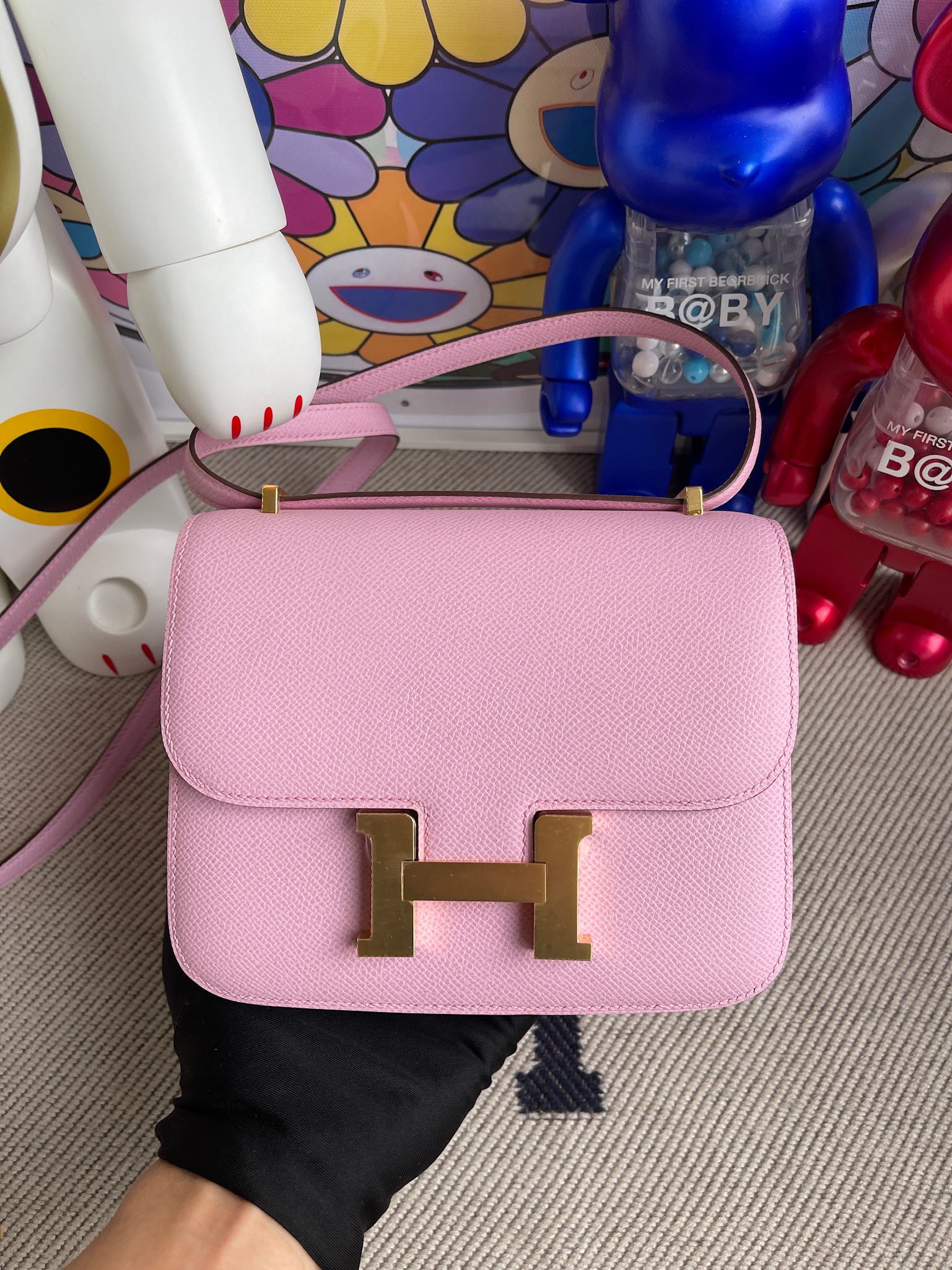 Hermès(爱马仕)Constance 康康 Epsom 原厂掌纹皮 X9 锦葵紫 金扣 18cm 顶级手缝-拉尔森鳄鱼皮具定制 - 爱马仕包包官网 Hermès(爱马仕)Constance 康康 Epsom 原厂掌纹皮 X9 锦葵紫 金扣 18cm 顶级手缝