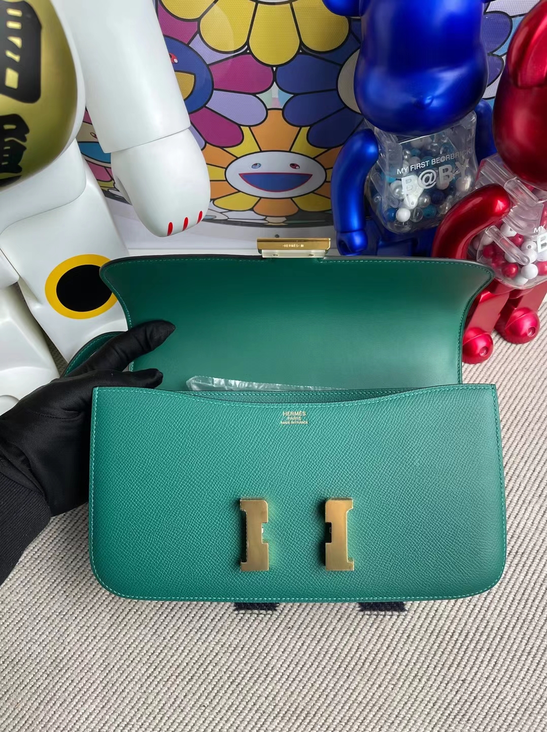 Hermès(爱马仕)Constance 康斯坦斯 Elan Epsom Z6 孔雀绿 金扣 26cm 顶级工艺 全手工缝制-拉尔森鳄鱼皮具定制 - 爱马仕包包官网 Hermès(爱马仕)Constance 康斯坦斯 Elan Epsom Z6 孔雀绿 金扣 26cm 顶级工艺 全手工缝制