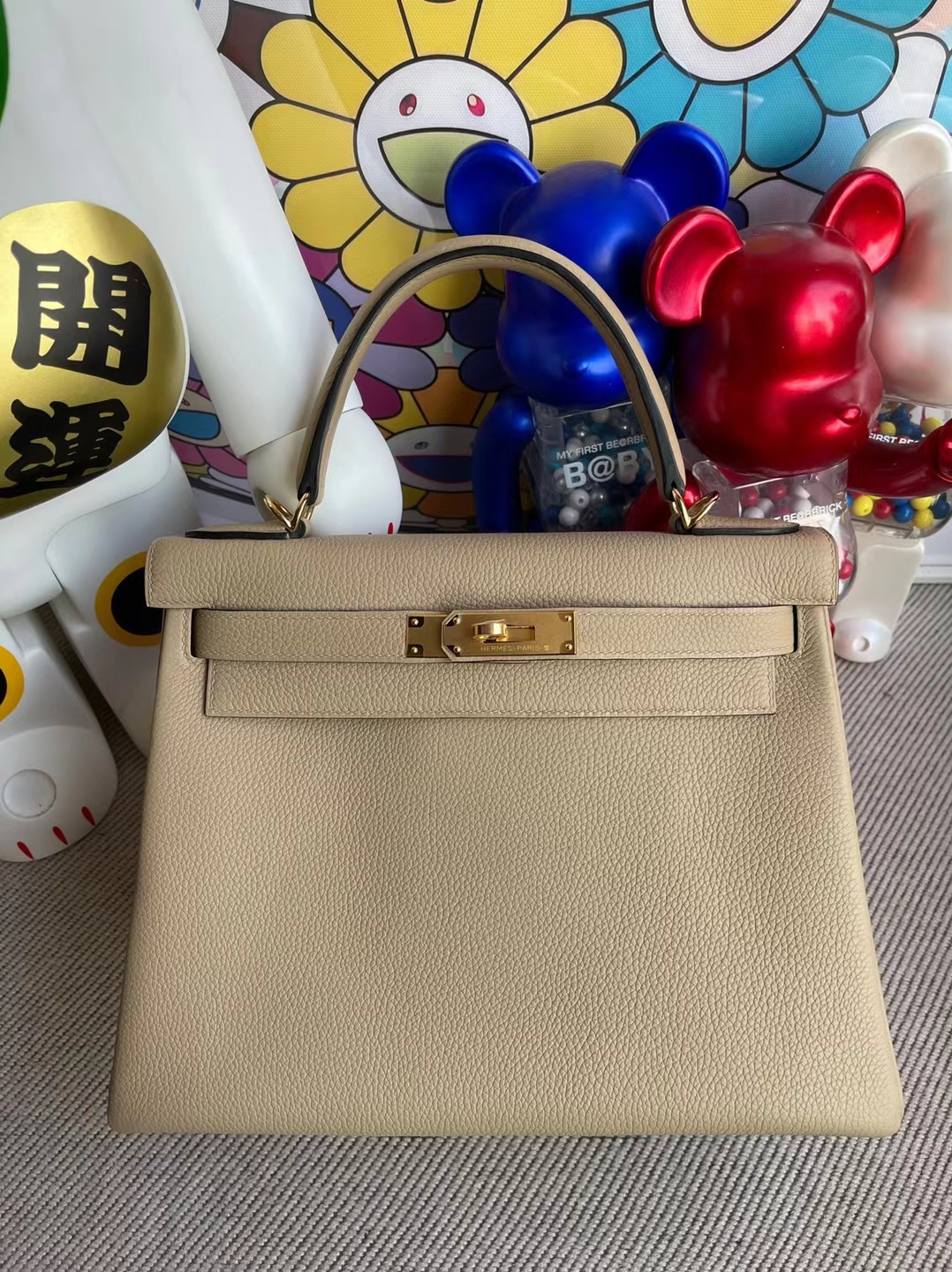 Hermès(爱马仕)Kelly 凯莉包 Togo S2 风衣灰 金扣 28cm 顶级工艺 全手工缝制-拉尔森鳄鱼皮具定制 - 爱马仕包包官网 Hermès(爱马仕)Kelly 凯莉包 Togo S2 风衣灰 金扣 28cm 顶级工艺 全手工缝制