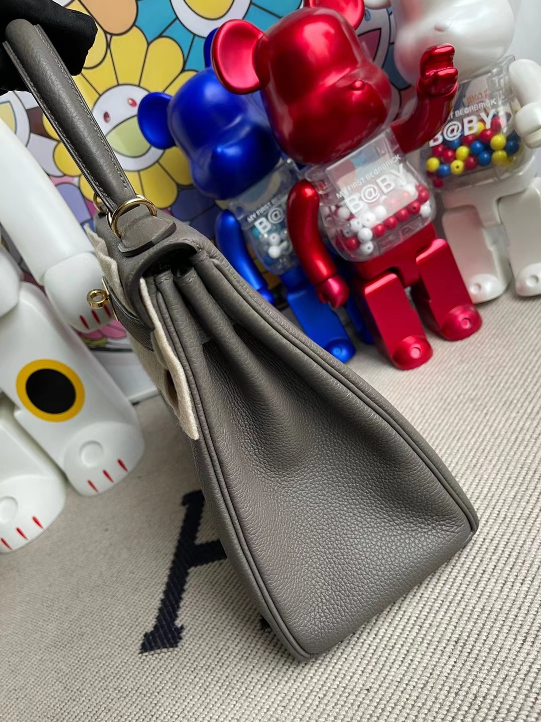 Hermès(爱马仕)Kelly 凯莉包 Togo 8F 锡器灰 金扣 28cm 顶级工艺 全手工缝制-拉尔森鳄鱼皮具定制 - 爱马仕包包官网 Hermès(爱马仕)Kelly 凯莉包 Togo 8F 锡器灰 金扣 28cm 顶级工艺 全手工缝制