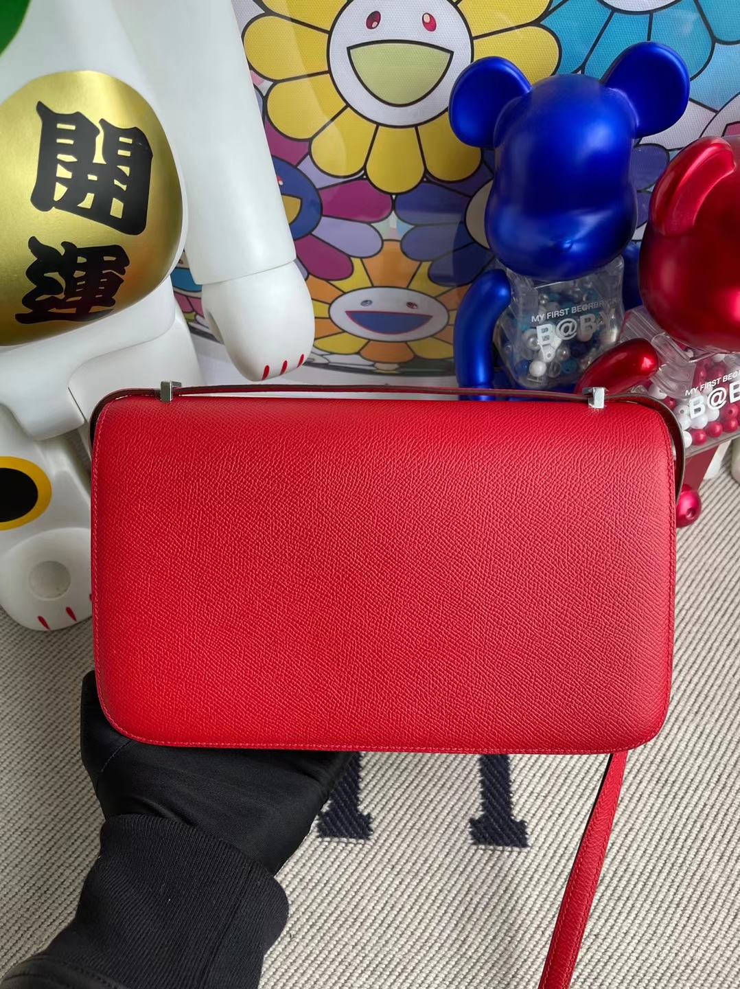 Hermès(爱马仕)Constance 康斯坦斯 Elan Epsom Q5 国旗红 银扣 26cm 顶级工艺 全手工缝制-拉尔森鳄鱼皮具定制 - 爱马仕包包官网 Hermès(爱马仕)Constance 康斯坦斯 Elan Epsom Q5 国旗红 银扣 26cm 顶级工艺 全手工缝制