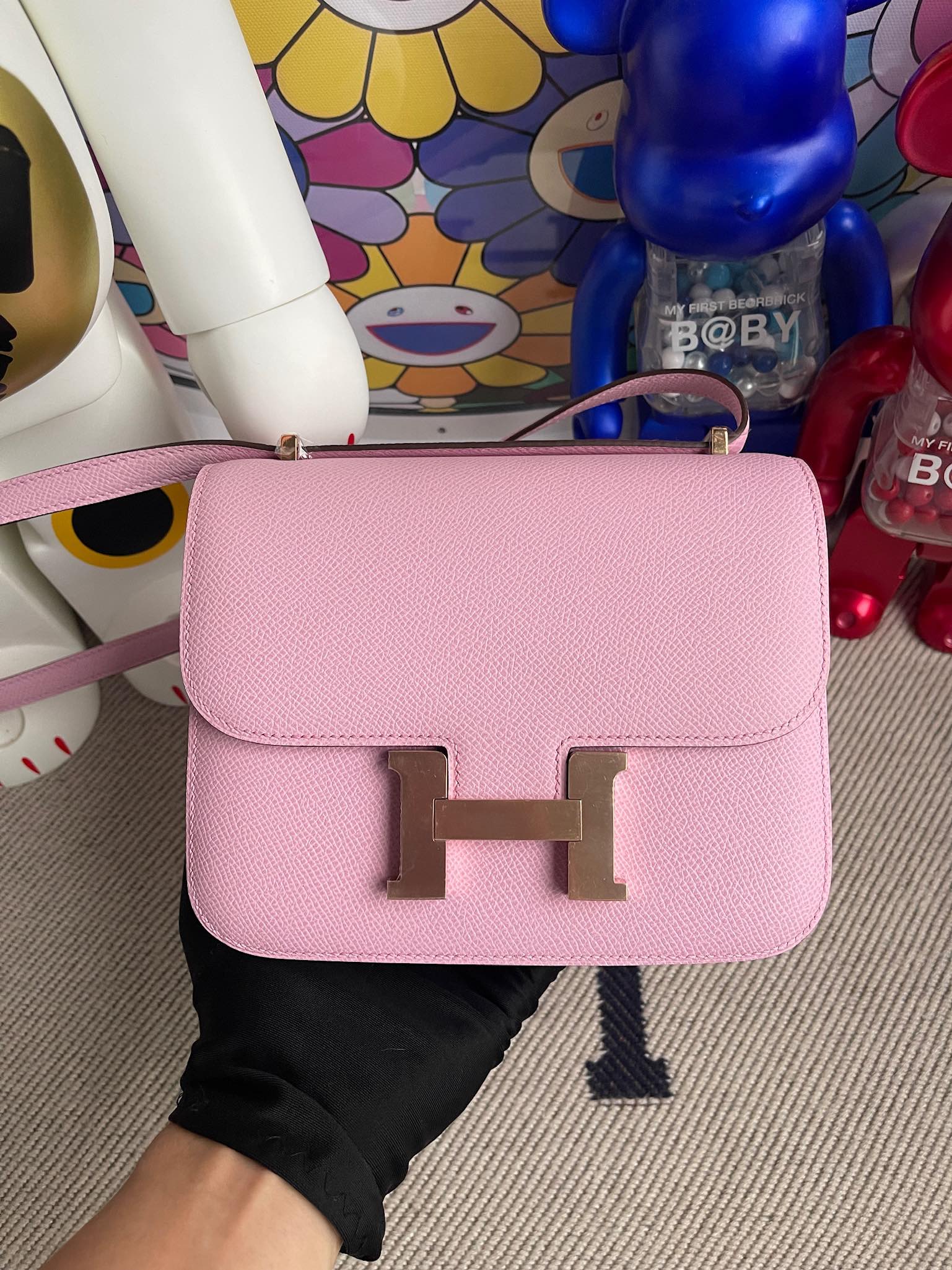 Hermès(爱马仕)Constance 康康 Epsom 原厂掌纹皮 X9 锦葵紫 玫瑰金扣 Rose gold 18cm 顶级手缝-拉尔森鳄鱼皮具定制 - 爱马仕包包官网 Hermès(爱马仕)Constance 康康 Epsom 原厂掌纹皮 X9 锦葵紫 玫瑰金扣 Rose gold 18cm 顶级手缝