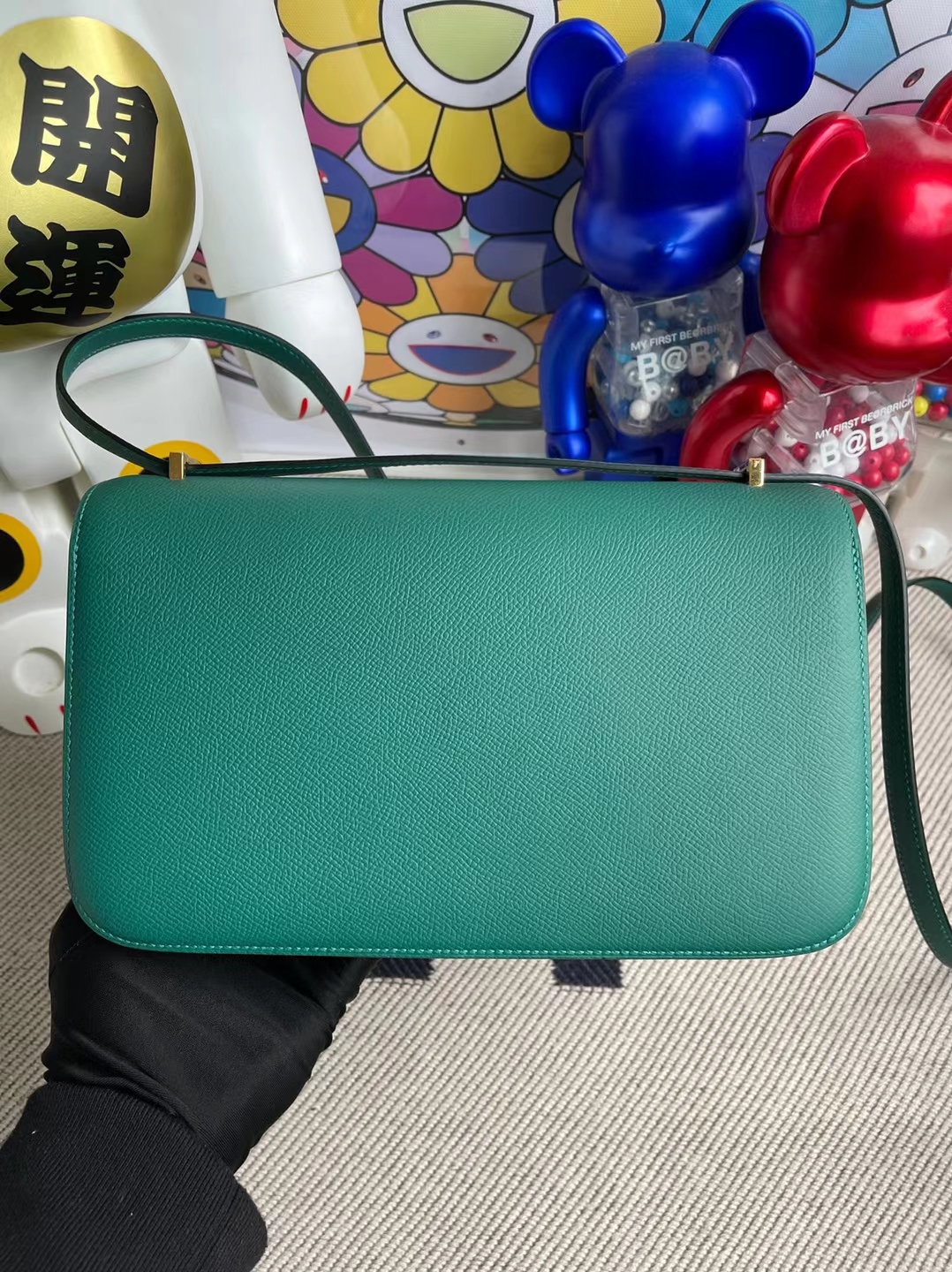 Hermès(爱马仕)Constance 康斯坦斯 Elan Epsom Z6 孔雀绿 金扣 26cm 顶级工艺 全手工缝制-拉尔森鳄鱼皮具定制 - 爱马仕包包官网 Hermès(爱马仕)Constance 康斯坦斯 Elan Epsom Z6 孔雀绿 金扣 26cm 顶级工艺 全手工缝制