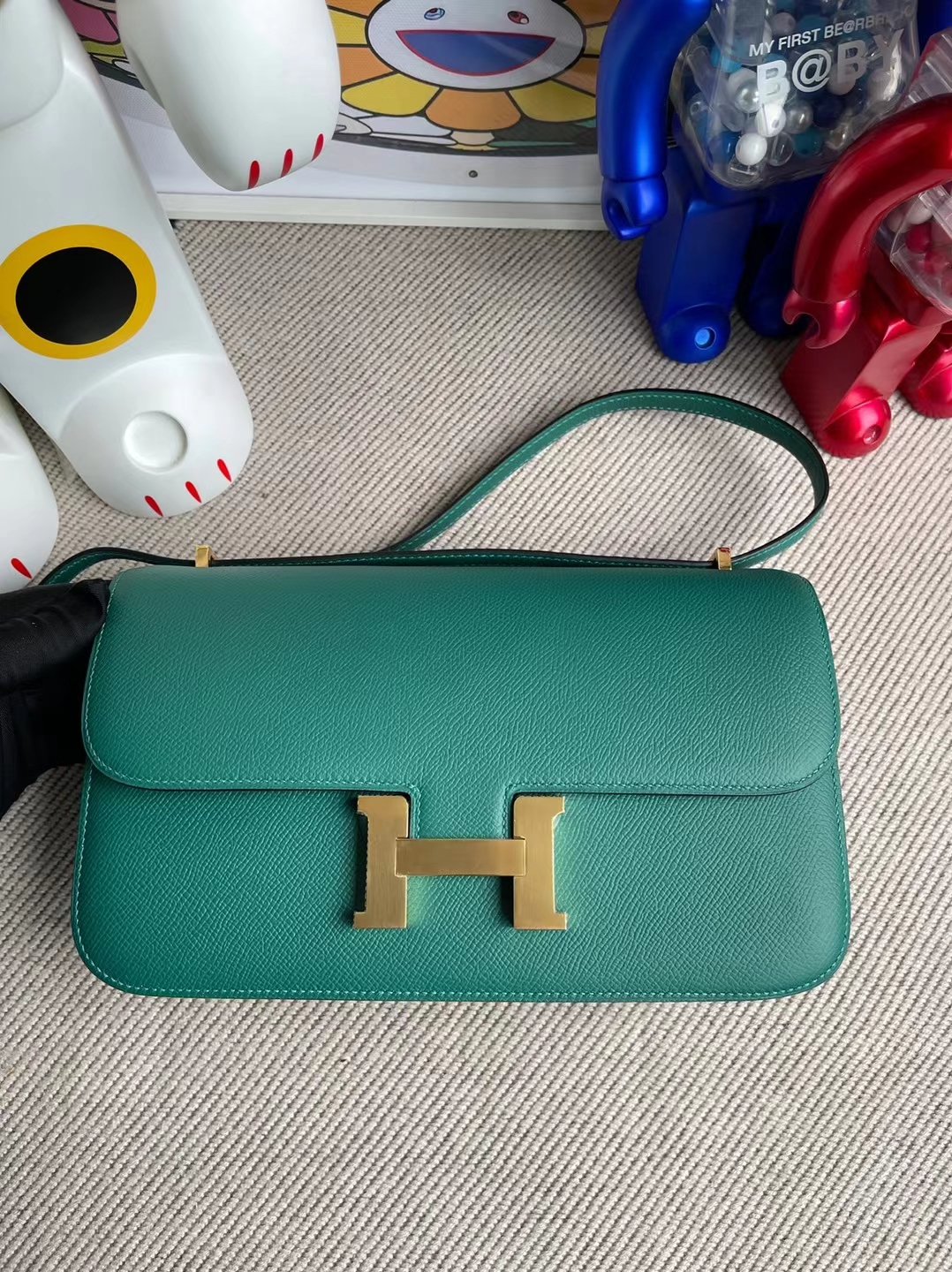 Hermès(爱马仕)Constance 康斯坦斯 Elan Epsom Z6 孔雀绿 金扣 26cm 顶级工艺 全手工缝制-拉尔森鳄鱼皮具定制 - 爱马仕包包官网 Hermès(爱马仕)Constance 康斯坦斯 Elan Epsom Z6 孔雀绿 金扣 26cm 顶级工艺 全手工缝制