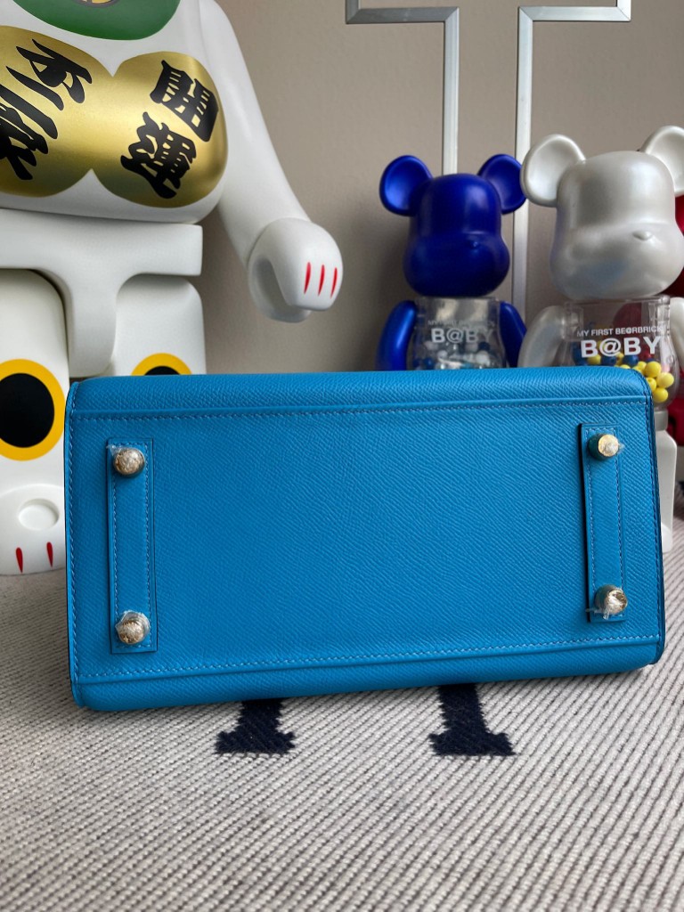 Hermès(爱马仕)Birkin 铂金包 Epsom 原厂掌纹皮 0F 佛罗里达蓝 外缝 金扣 25cm 顶级手缝-拉尔森鳄鱼皮具定制 - 爱马仕包包官网 Hermès(爱马仕)Birkin 铂金包 Epsom 原厂掌纹皮 0F 佛罗里达蓝 外缝 金扣 25cm 顶级手缝
