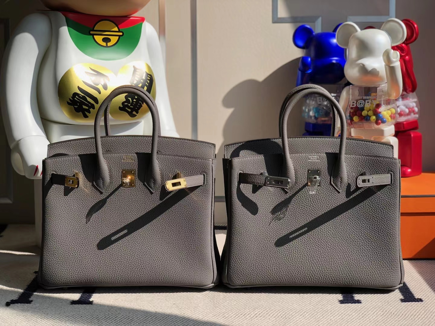 Hermès(爱马仕)Birkin 铂金包 Togo 8F 锡器灰 银扣 25cm 顶级工艺 全手工缝制-拉尔森鳄鱼皮具定制 - 爱马仕包包官网 Hermès(爱马仕)Birkin 铂金包 Togo 8F 锡器灰 银扣 25cm 顶级工艺 全手工缝制