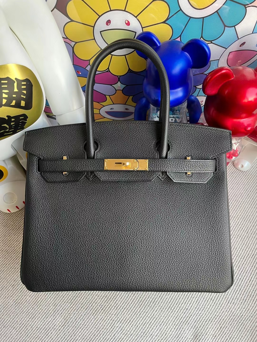 Hermès(爱马仕)Birkin 铂金包 Togo Ck89 黑色 金扣 30cm 顶级工艺 全手工缝制-拉尔森鳄鱼皮具定制 - 爱马仕包包官网 Hermès(爱马仕)Birkin 铂金包 Togo Ck89 黑色 金扣 30cm 顶级工艺 全手工缝制