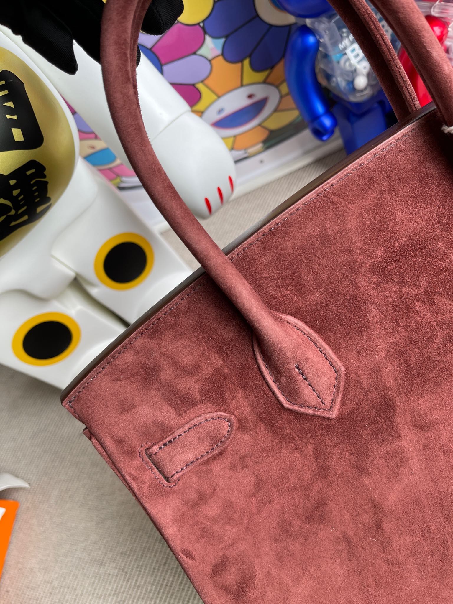 Hermès(爱马仕)Birkin 铂金包 麂皮 泰迪色 金扣 30cm 顶级手缝 定制-拉尔森鳄鱼皮具定制 - 爱马仕包包官网 Hermès(爱马仕)Birkin 铂金包 麂皮 泰迪色 金扣 30cm 顶级手缝 定制