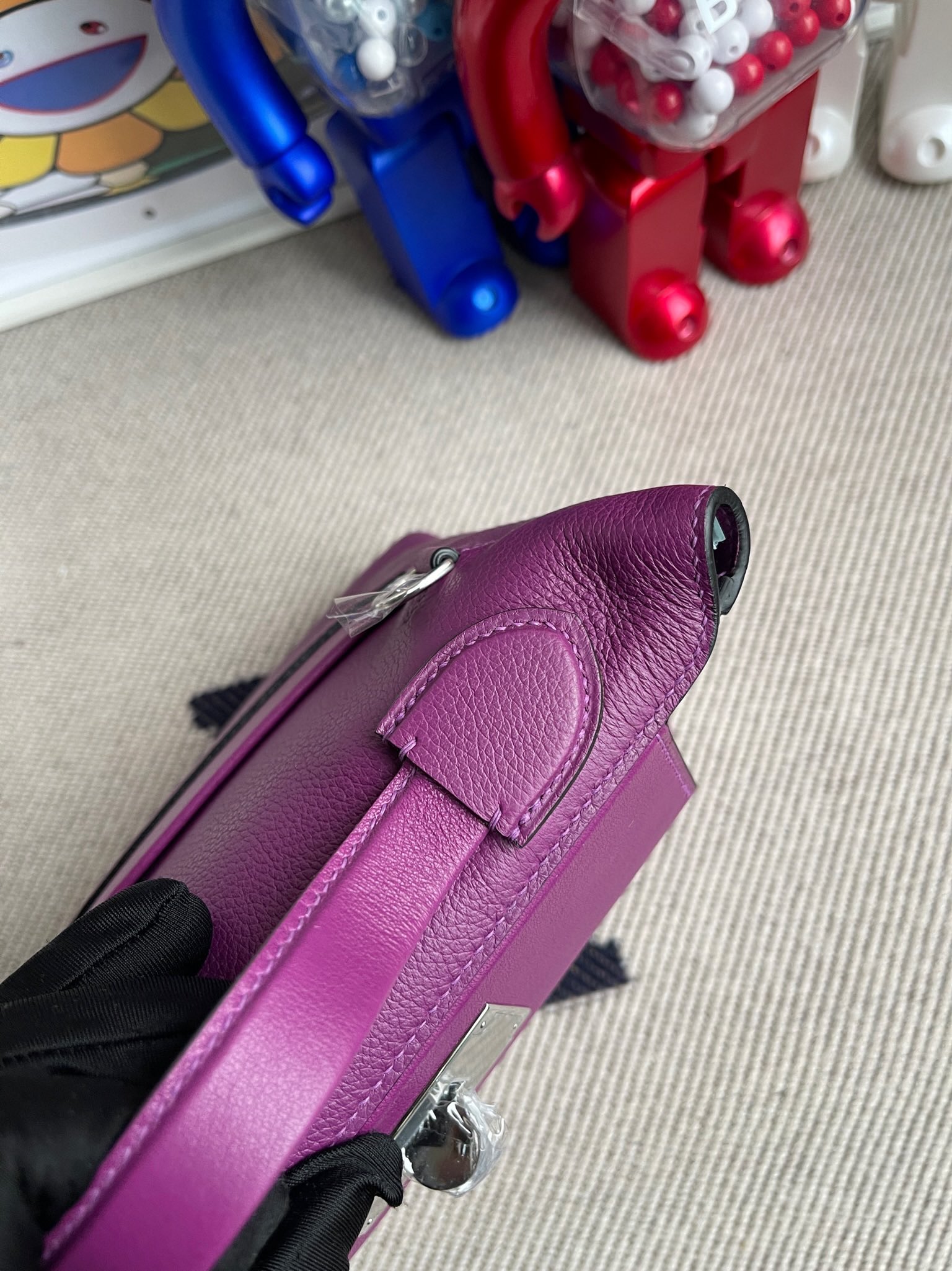 Hermès(爱马仕)Mini kelly 2424 evecolor p9 海葵紫 anemone 银扣 顶级手缝-拉尔森鳄鱼皮具定制 - 爱马仕包包官网 Hermès(爱马仕)Mini kelly 2424 evecolor p9 海葵紫 anemone 银扣 顶级手缝