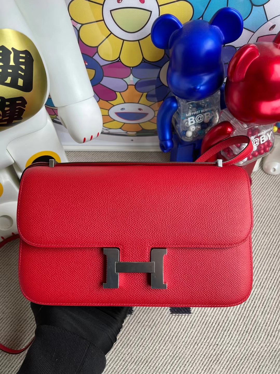 Hermès(爱马仕)Constance 康斯坦斯 Elan Epsom Q5 国旗红 银扣 26cm 顶级工艺 全手工缝制-拉尔森鳄鱼皮具定制 - 爱马仕包包官网 Hermès(爱马仕)Constance 康斯坦斯 Elan Epsom Q5 国旗红 银扣 26cm 顶级工艺 全手工缝制
