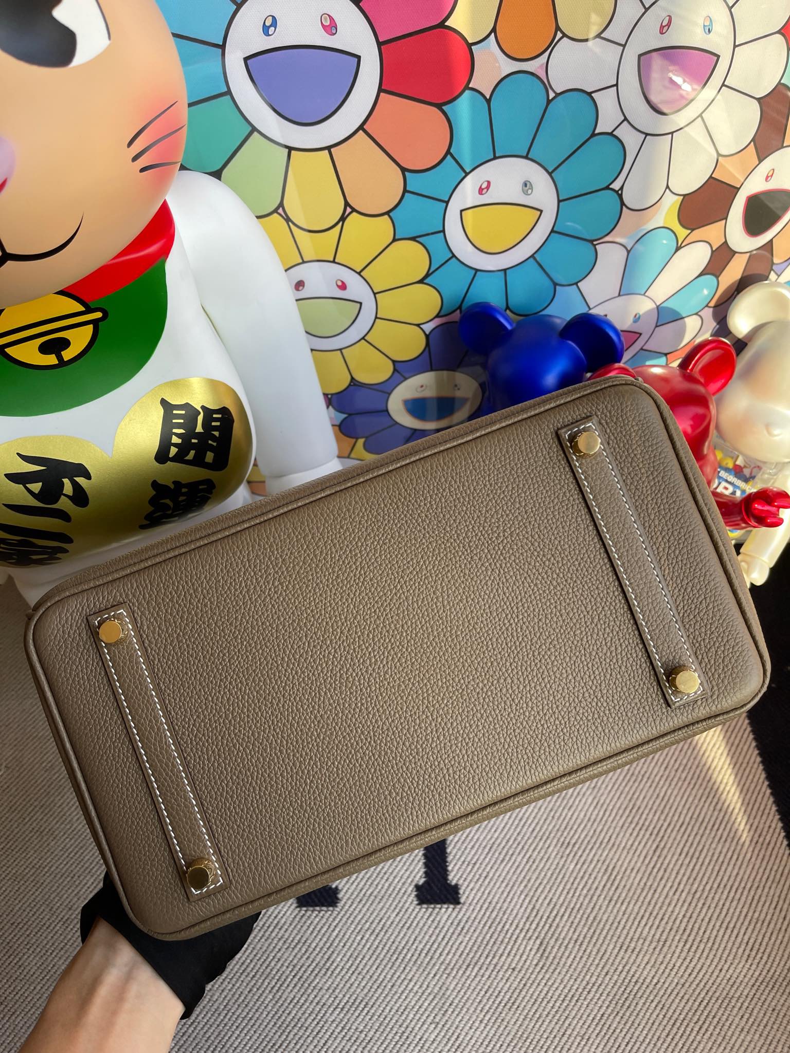 Hermès（爱马仕）Birkin 铂金包 原厂小牛皮 togo  大象灰 Etoupe 金扣 30cm 顶级手缝
