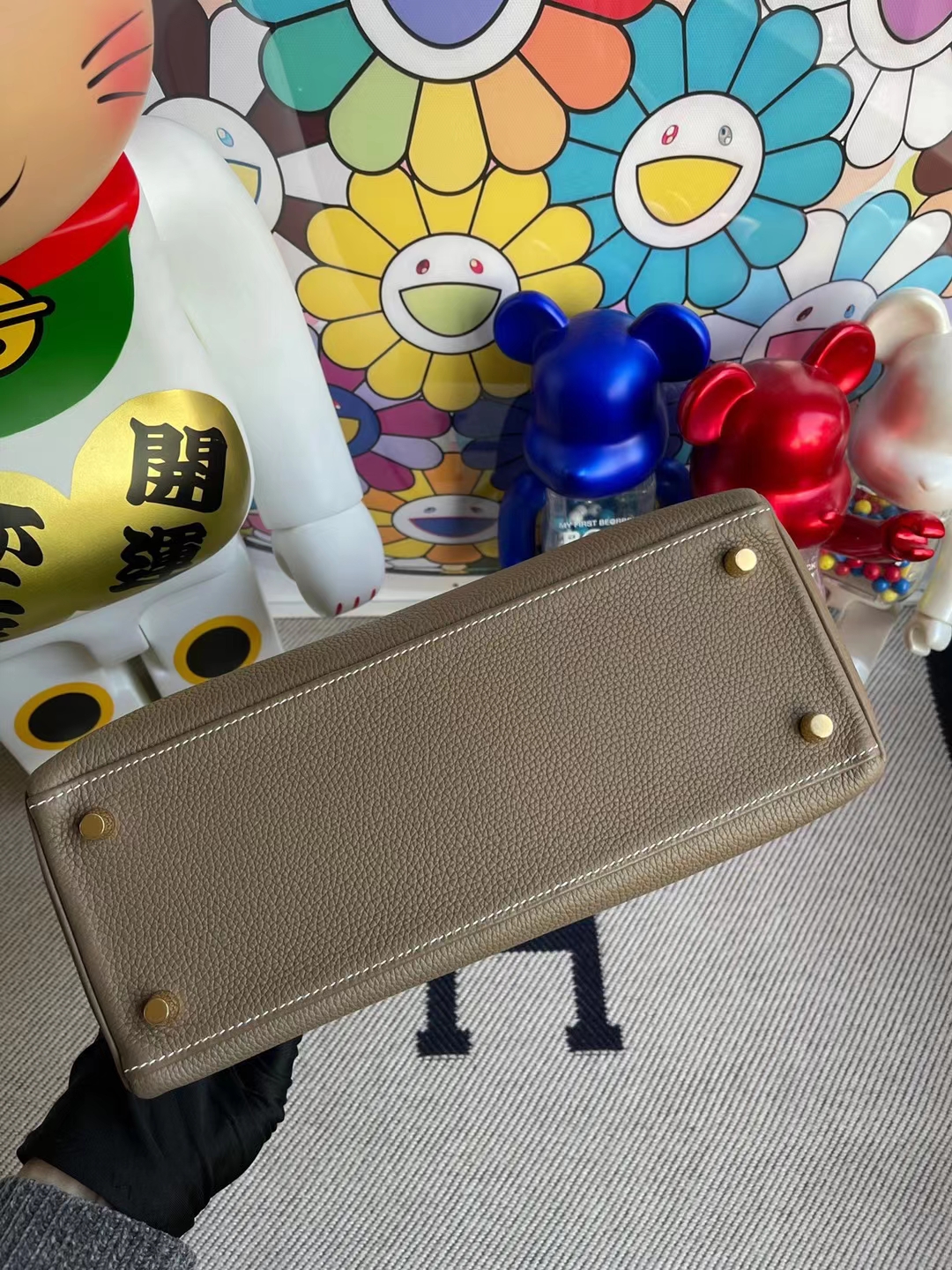 Hermès（爱马仕）Kelly 凯莉包 Togo Ck18 大象灰 金扣 28cm 顶级工艺 全手工缝制